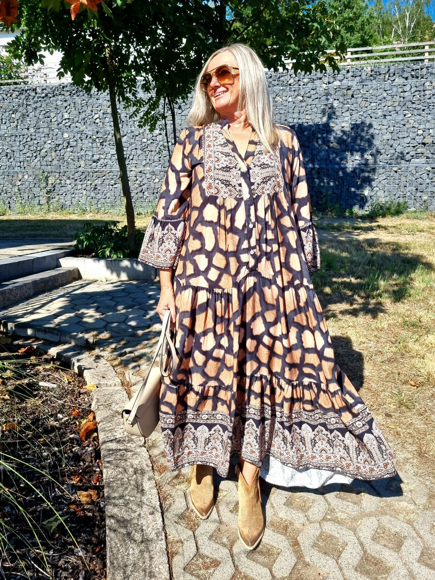 MAXI TUNIKA DRESS PAOLA BLACK 34-42 Made in Italy langes Kleid Hängerchen Tunikakleid Giraffe MAXI TUNIKA DRESS PAOLA BLACK 34-42 Made in Italy langes Kleid Hängerchen Tunikakleid Giraffe