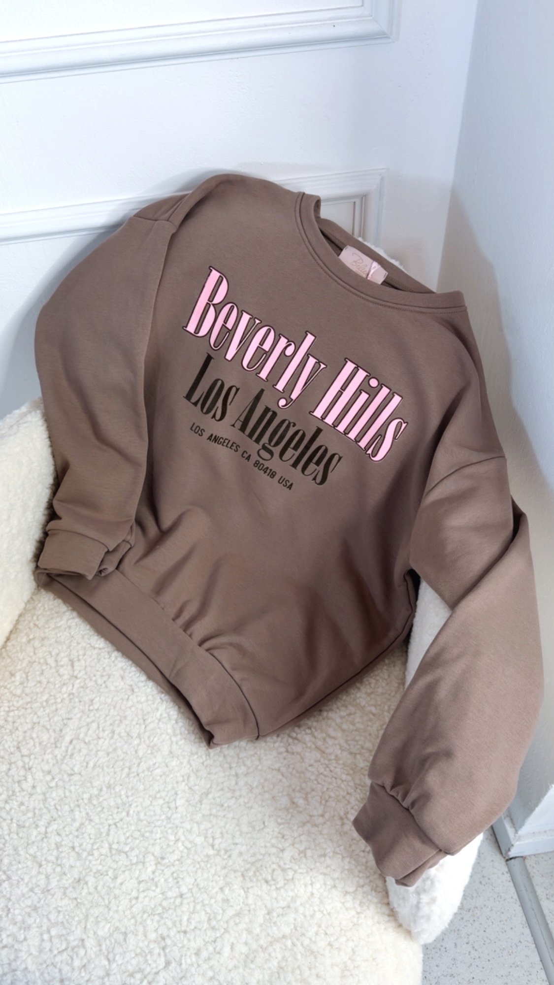 ✨ Sweater „Beverly Hills Los Angeles“ Made in Italy 34-42 Statement Sweatshirt