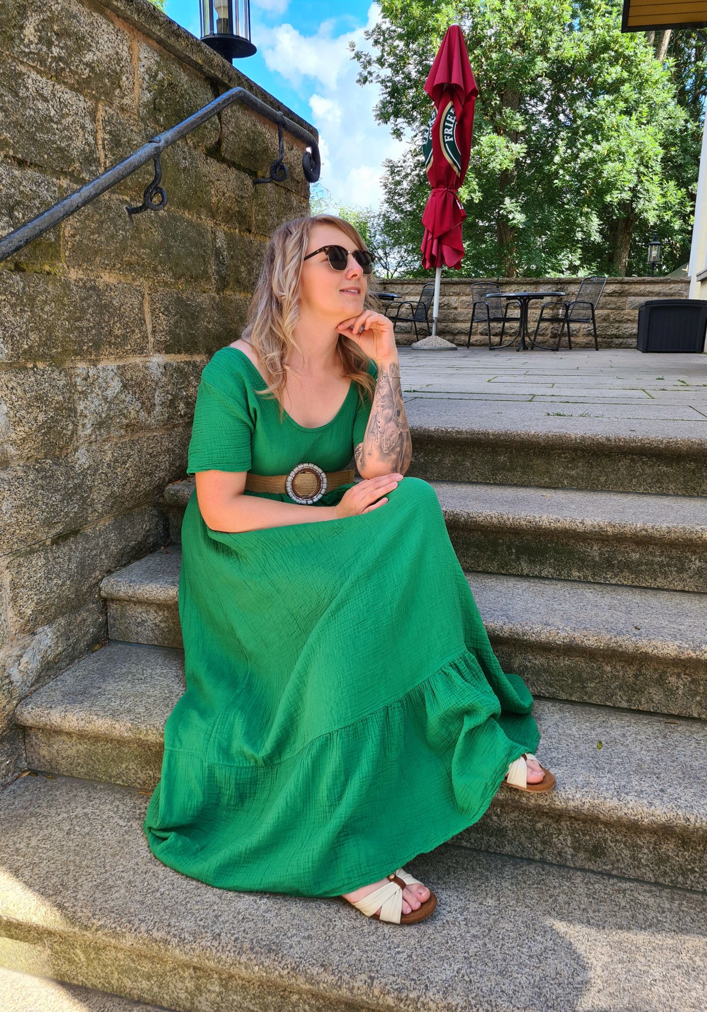 MUSSELIN TUNIKA DRESS LARISA GRÜN 34-42 Made in Italy Maxi Kleid Oversize Hängerchen MUSSELIN TUNIKA DRESS LARISA GRÜN 34-42 Made in Italy Maxi Kleid Oversize Hängerchen