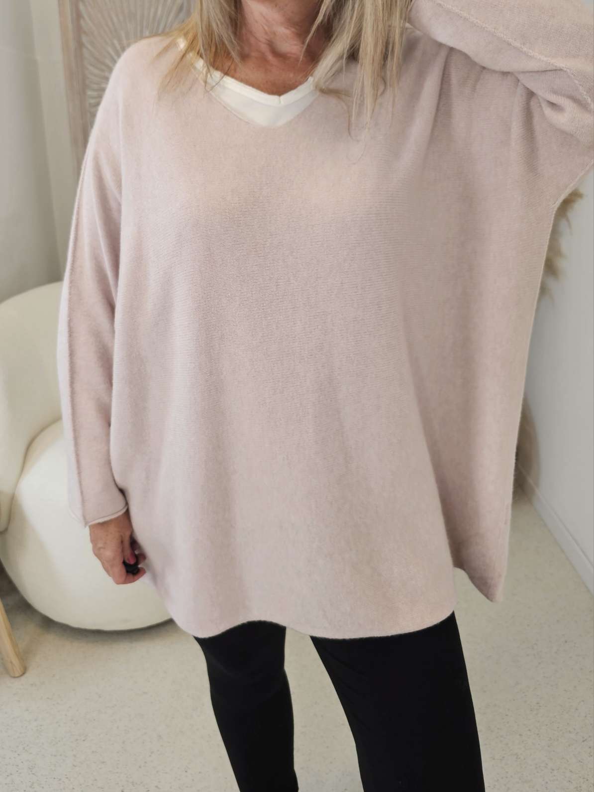 LIGHT KNIT SWEATER MARION Made in Italy Oversize 34-48 Strickpullover Pullover LIGHT KNIT SWEATER MARION Made in Italy Oversize 34-48 Strickpullover Pullover