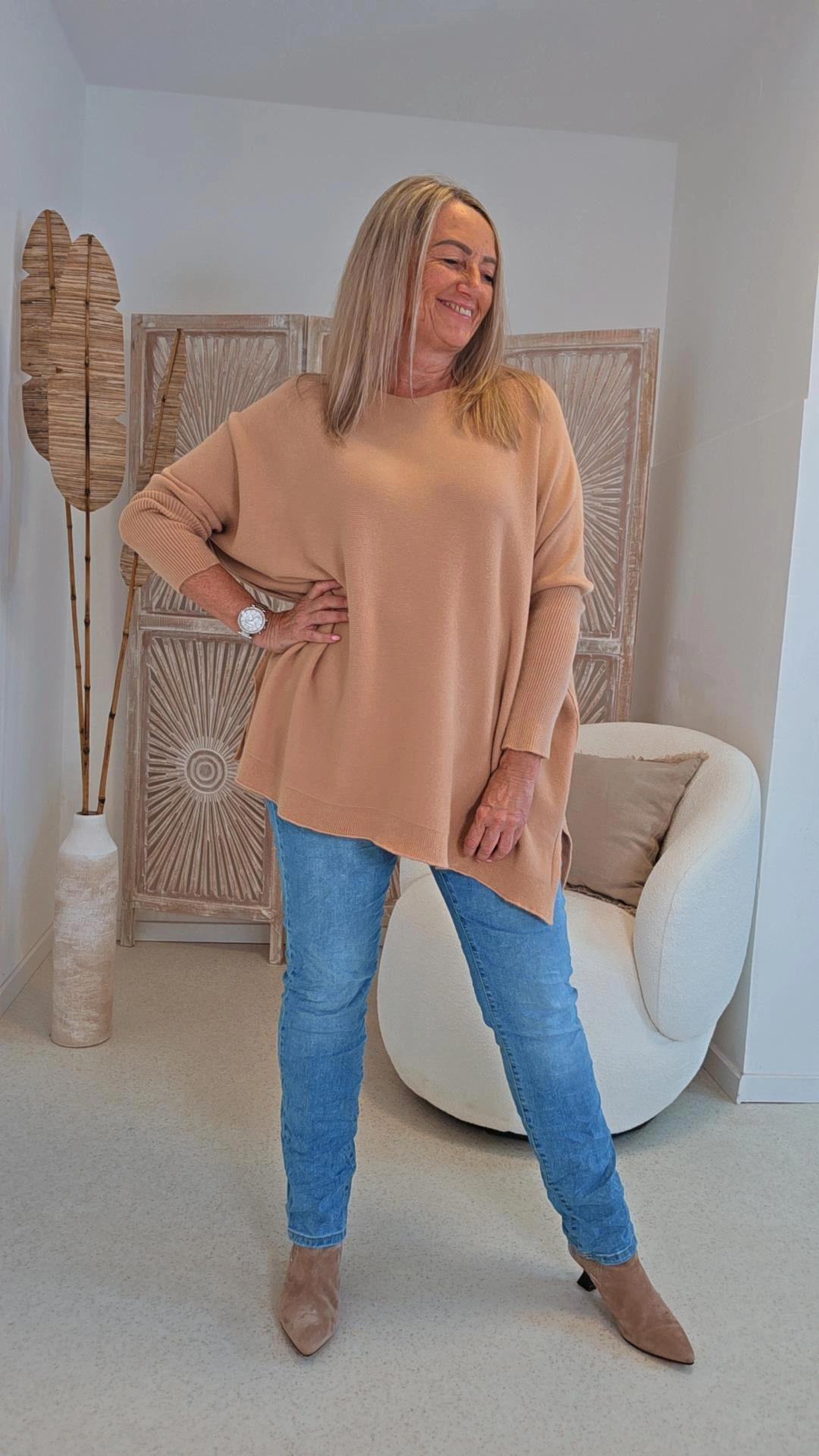 OVERSIZE KNIT SWEATER SIGRID Made in Italy 34-48/50 Strick Pullover