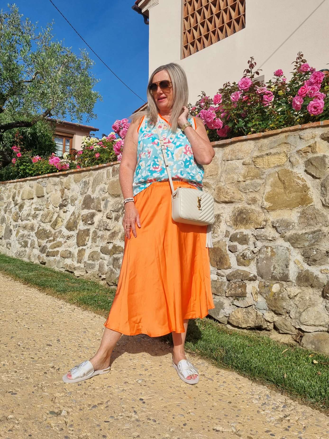 EDLER SATIN SKIRT SABRINA ORANGE Silk Seiden Mix Rock Made in Italy 34-40/42 EDLER SATIN SKIRT SABRINA ORANGE Silk Seiden Mix Rock Made in Italy 34-40/42