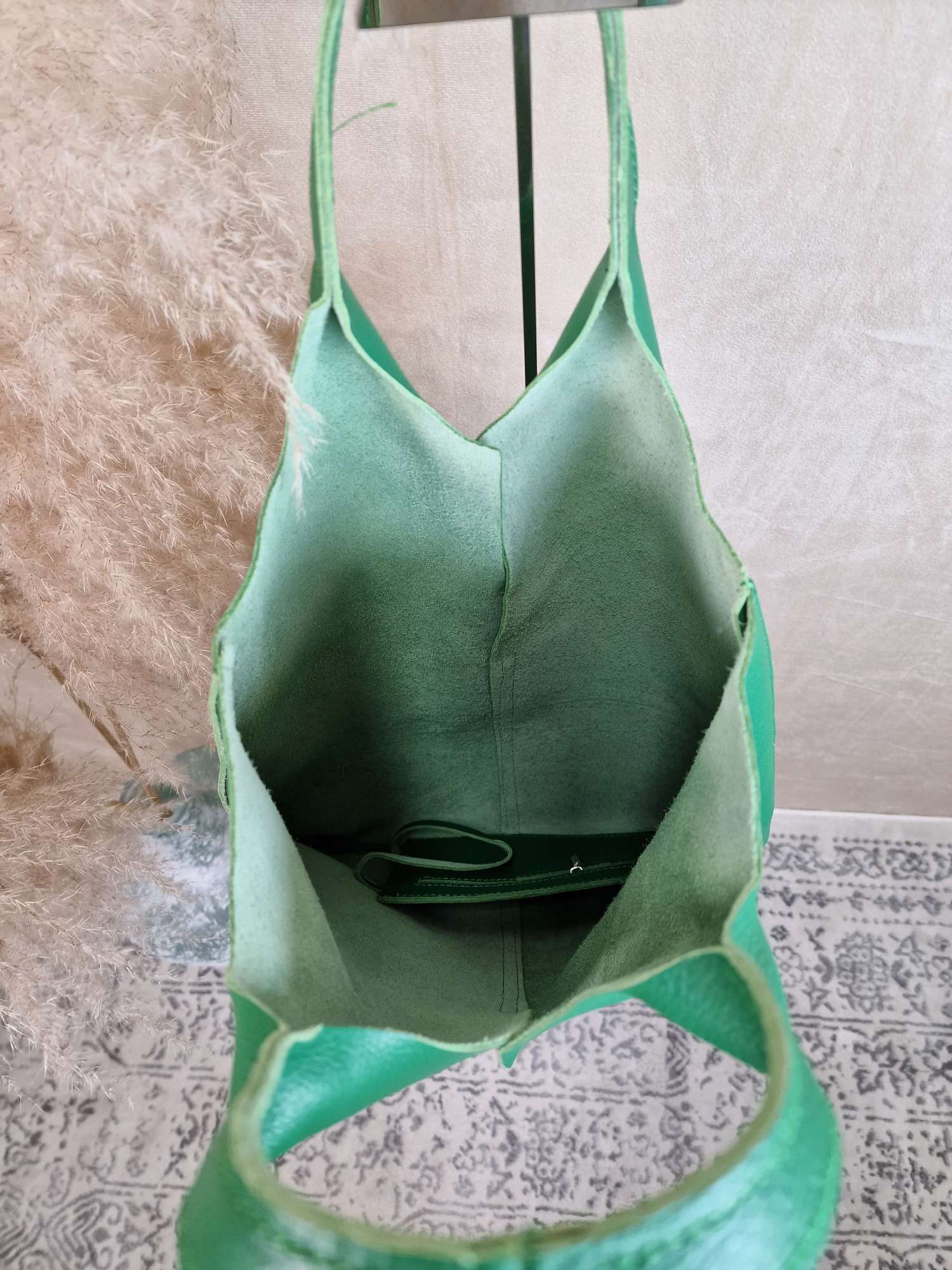 LEDER SHOPPER ADAM GRÜN Made in Italy Echtleder Tasche Schultertasche versch. Farben LEDER SHOPPER ADAM GRÜN Made in Italy Echtleder Tasche Schultertasche versch. Farben
