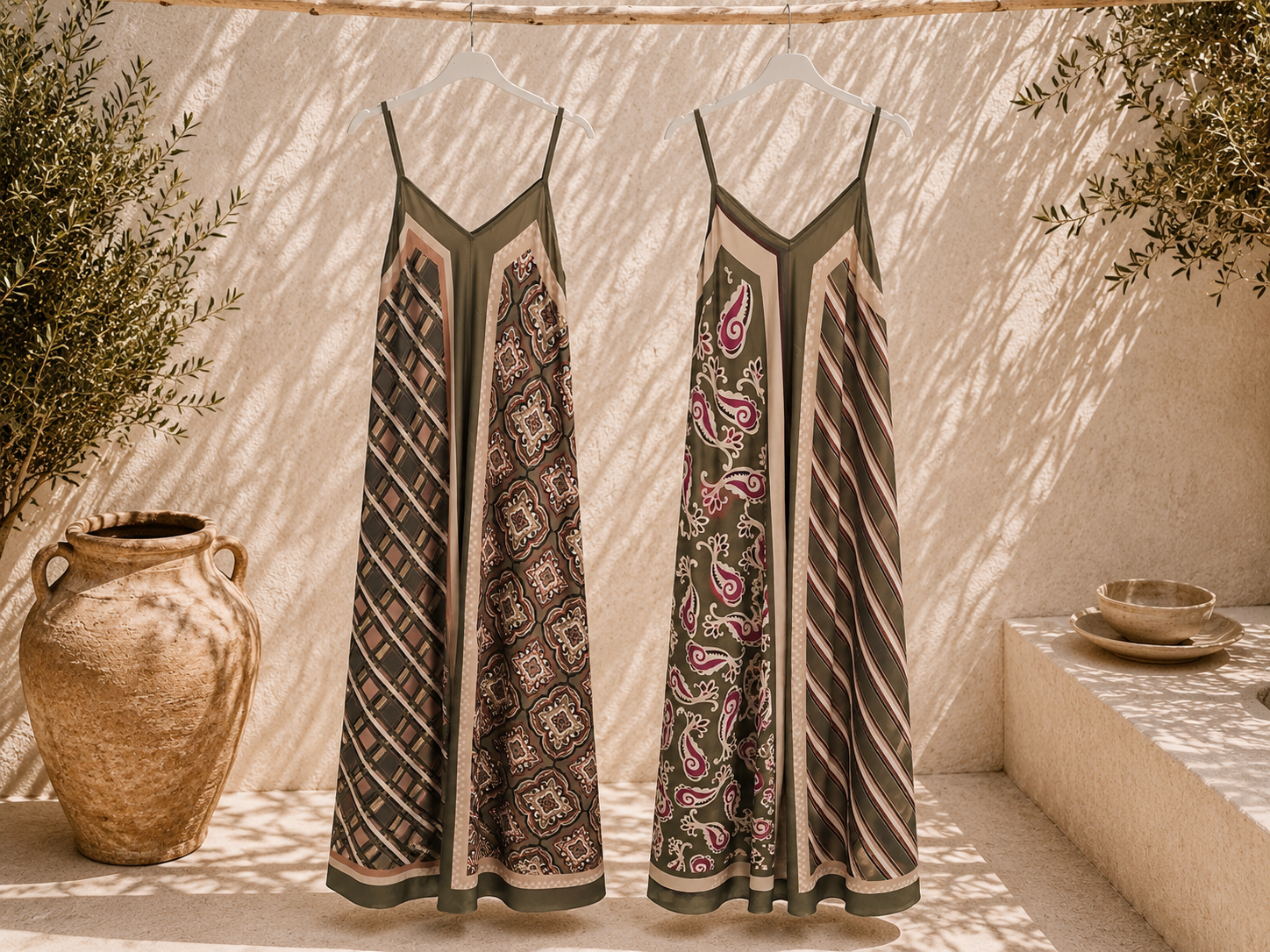 Maxikleid Cordelia Seide mit raffiniertem Wendedesign Made in Italy 34-40/42