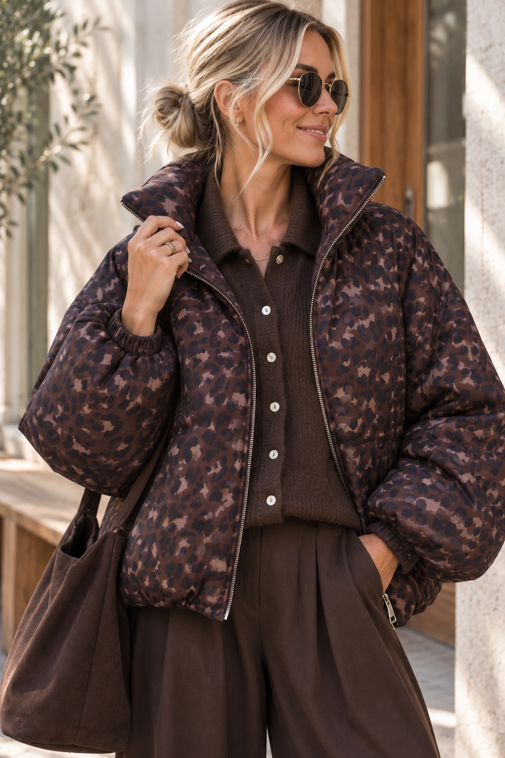 Jacke Puffy Monika LEO – lässiger Allrounder für die Übergangszeit Made in Italy 34-42
