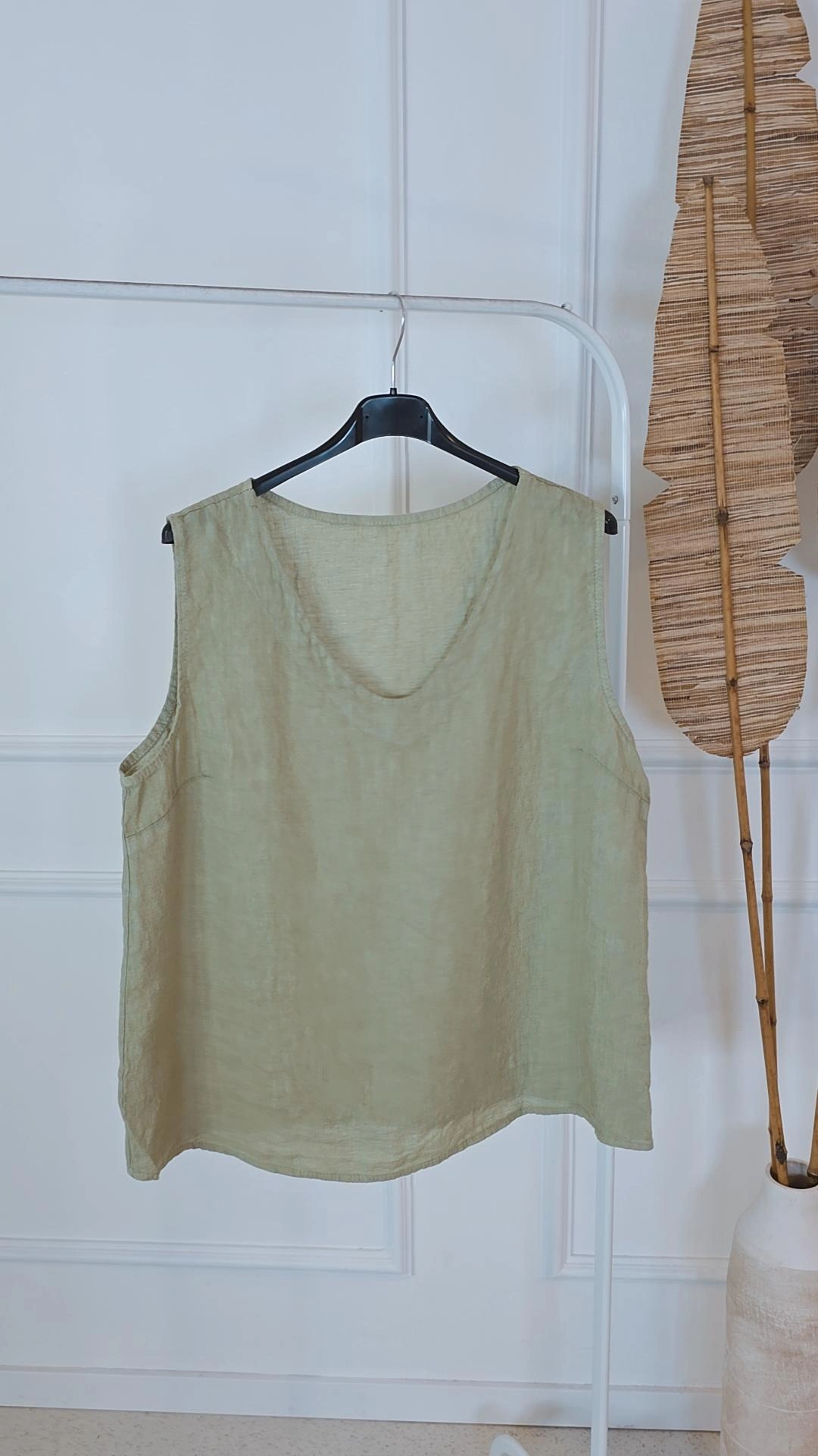 LINEN BASIC SHIRT CATALINA Made in Italy 36 - 42 Leinen Top