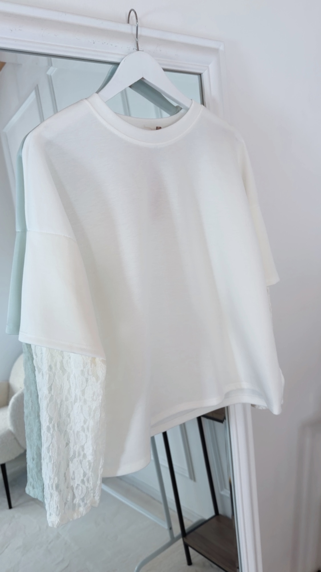 PULLOVER MIT SPITZE NOEMI 34 - 42 Made in Italy