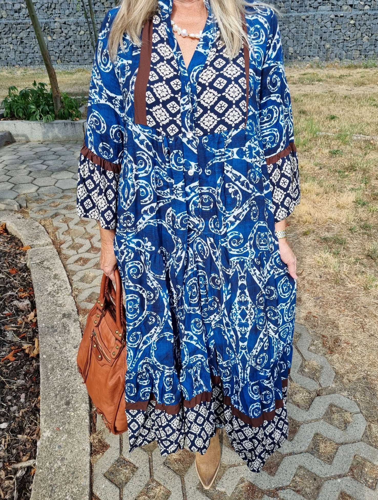MAXI TUNIKA DRESS STROMBOLI BLAU 34-40/42 Made in Italy langes Kleid Hängerchen Tunikakleid MAXI TUNIKA DRESS STROMBOLI BLAU 34-40/42 Made in Italy langes Kleid Hängerchen Tunikakleid