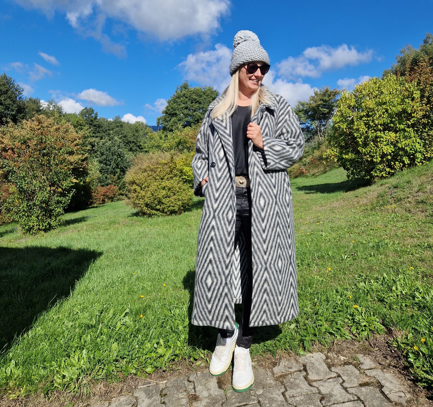 WOLL MANTEL MERLE STRIPES GRAU 36-42 Made in Italy Winter Jacke Fleece Mantel COAT WOLL MANTEL MERLE STRIPES GRAU 36-42 Made in Italy Winter Jacke Fleece Mantel COAT