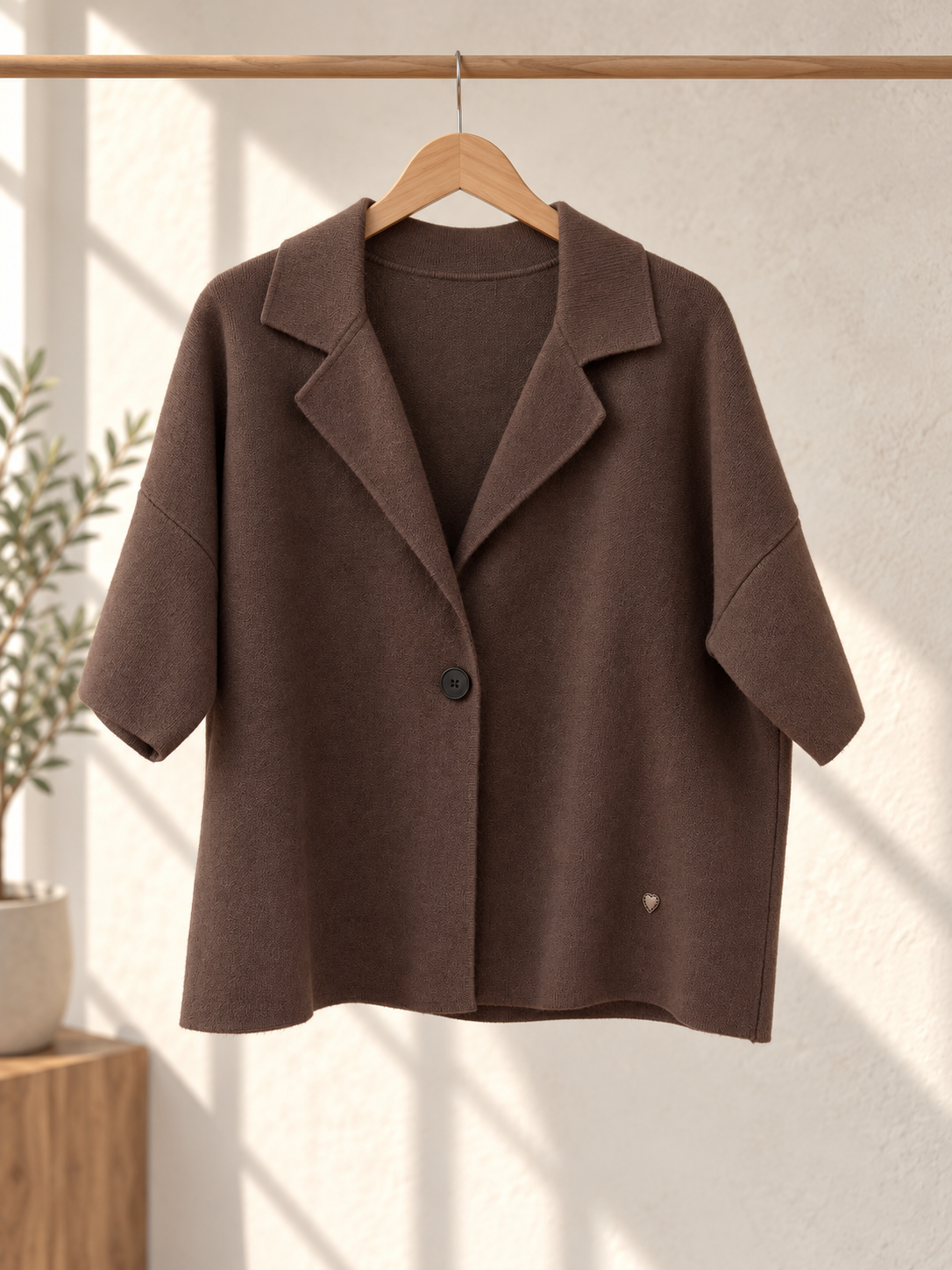 Kurzarm Strickblazer Uni I S0055 I 34-44