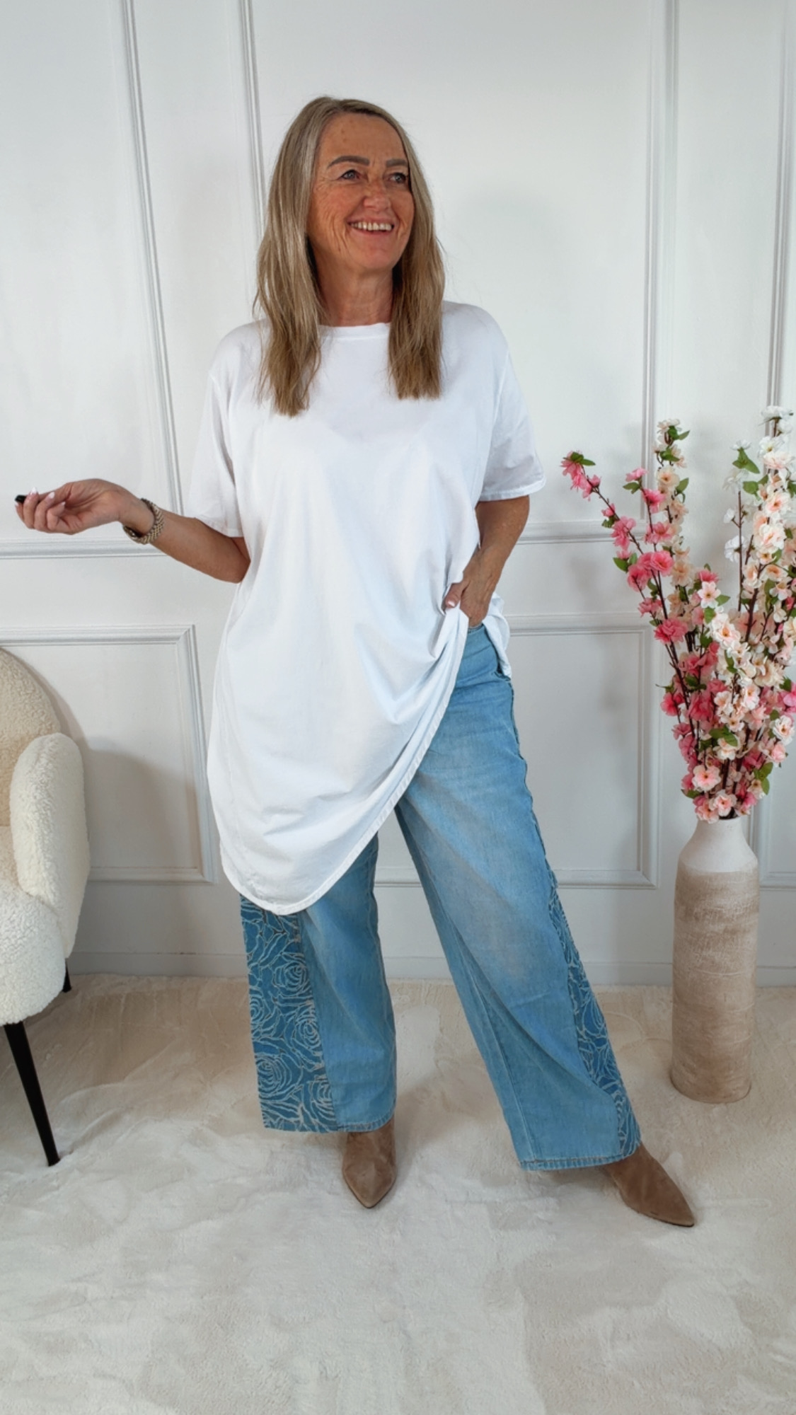 SHIRT KATE ASYMMETRISCH Made in Italy 36 - 44/46