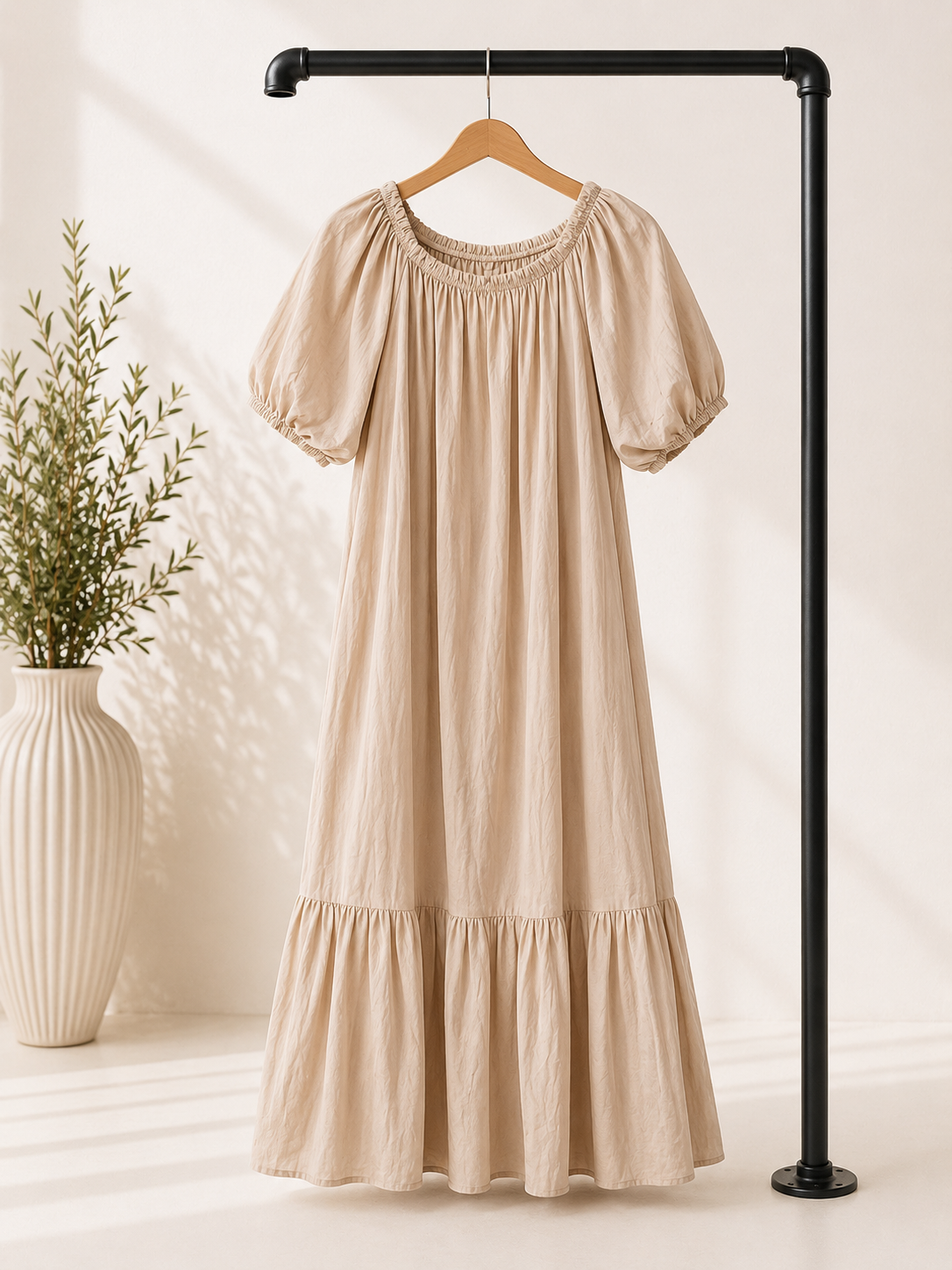 Baumwollkleid Santorini – Made in Italy | Off-Shoulder oder klassisch tragbar | bis Größe 42/44