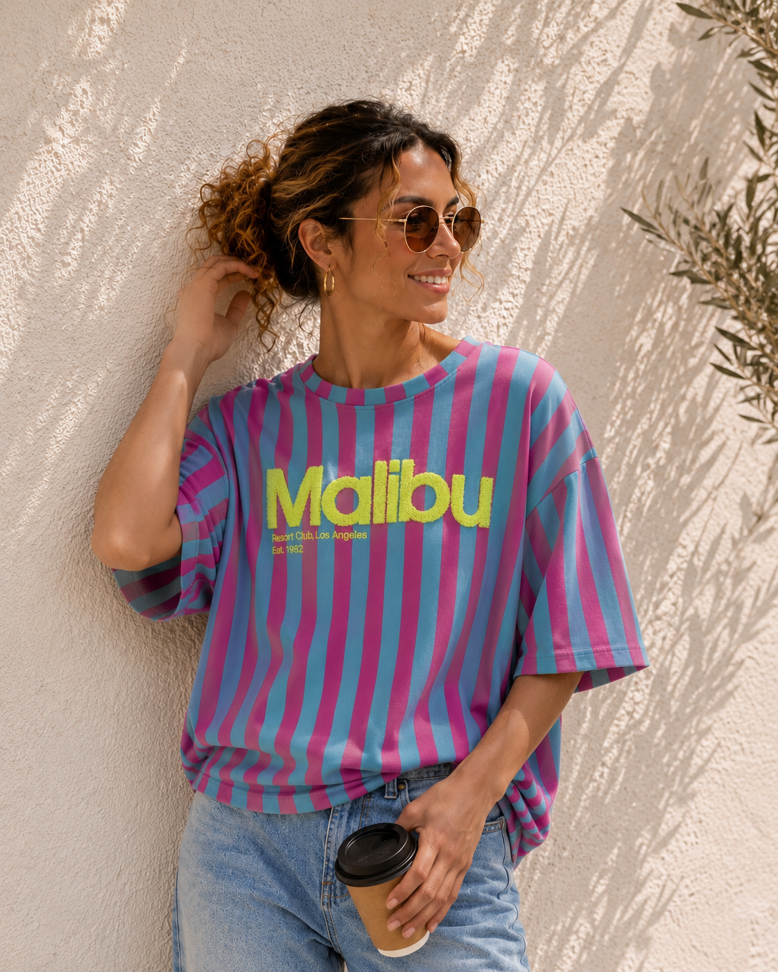 STREIFEN Sweater „MALIBU Resort Club Los Angeles“ – Made in Italy 🌴☀️ passt ca.  34-42 STRIPES