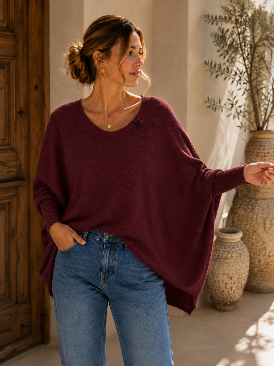 OVERSIZE KNIT SWEATER SIGRID Made in Italy 34-44/46 Strick Pullover