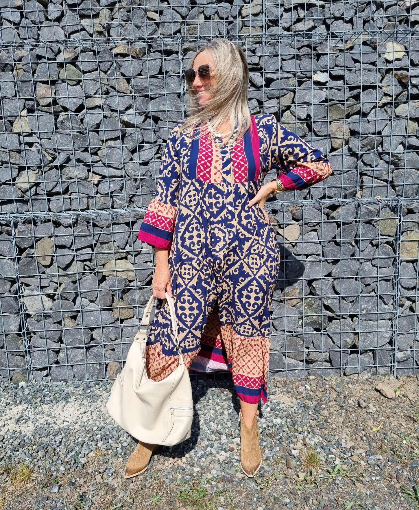 MAXI TUNIKA DRESS IRINA BLAU 34-42 Made in Italy langes Kleid Hängerchen Tunikakleid MAXI TUNIKA DRESS IRINA BLAU 34-42 Made in Italy langes Kleid Hängerchen Tunikakleid