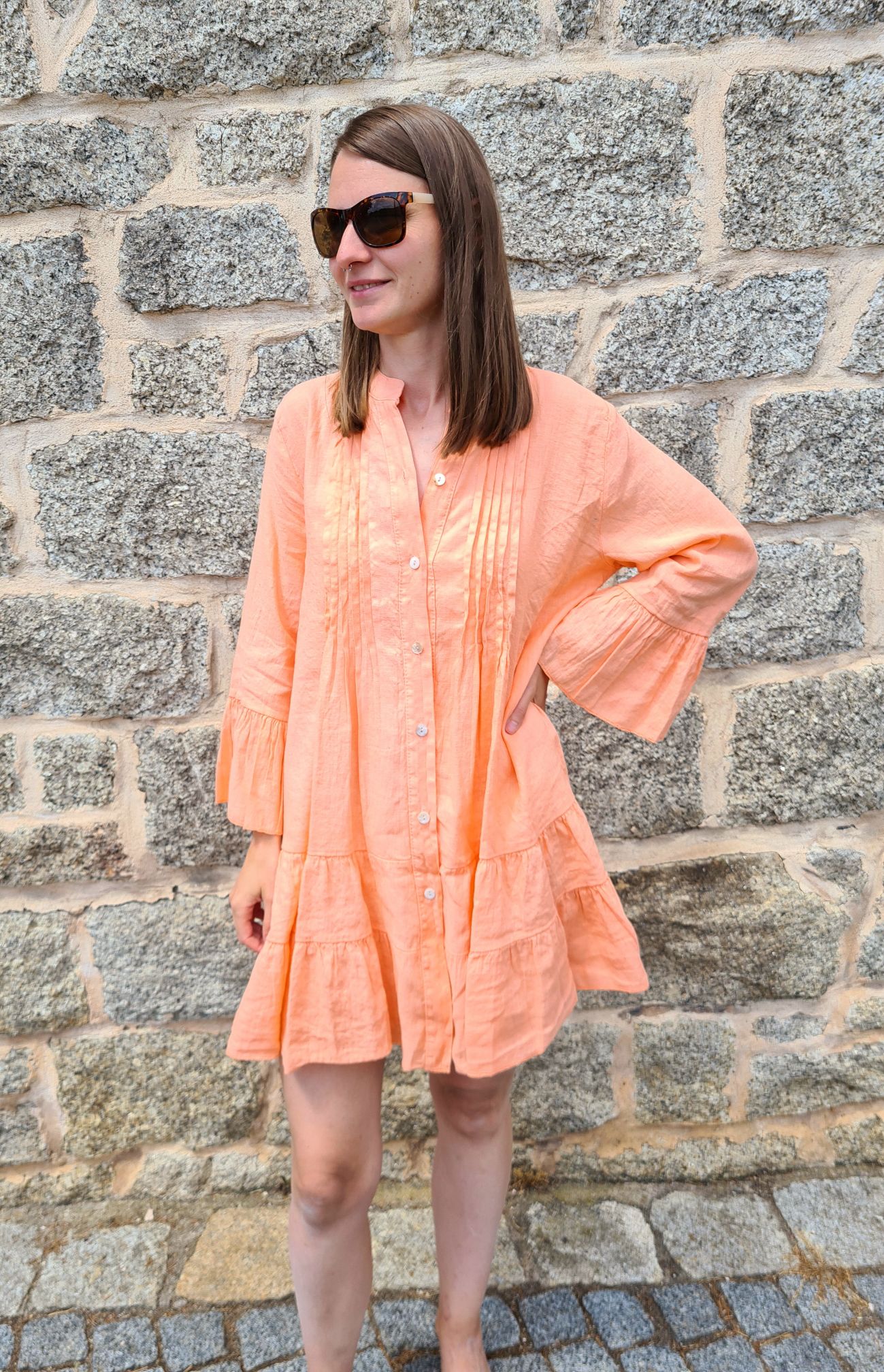 LINEN TUNIKA DRESS LIVA KORALLE 34-40 Made in Italy Leinen Kleid Leinenkleid Linendress LINEN TUNIKA DRESS LIVA KORALLE 34-40 Made in Italy Leinen Kleid Leinenkleid Linendress