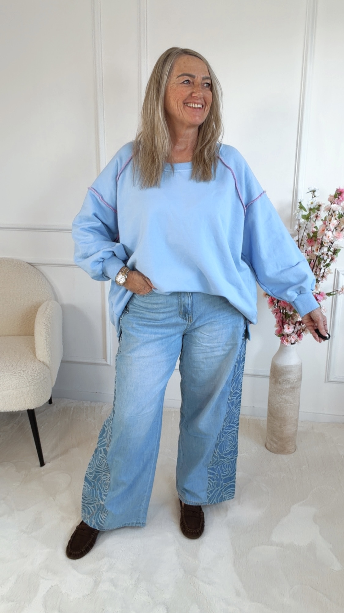 OVERSIZE SWEATER JOYCE  Made in Italy 36 - 46