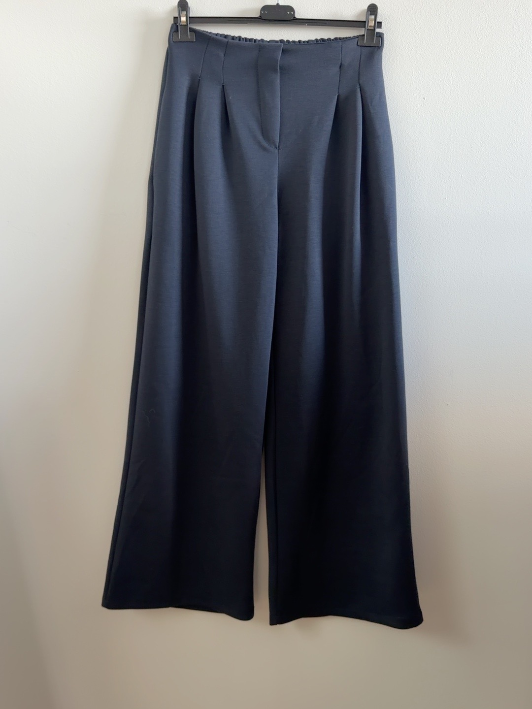 Hose Wide-Leg Butterweich mit Bundfalten HO0020 I Made in Italy 34-42/44