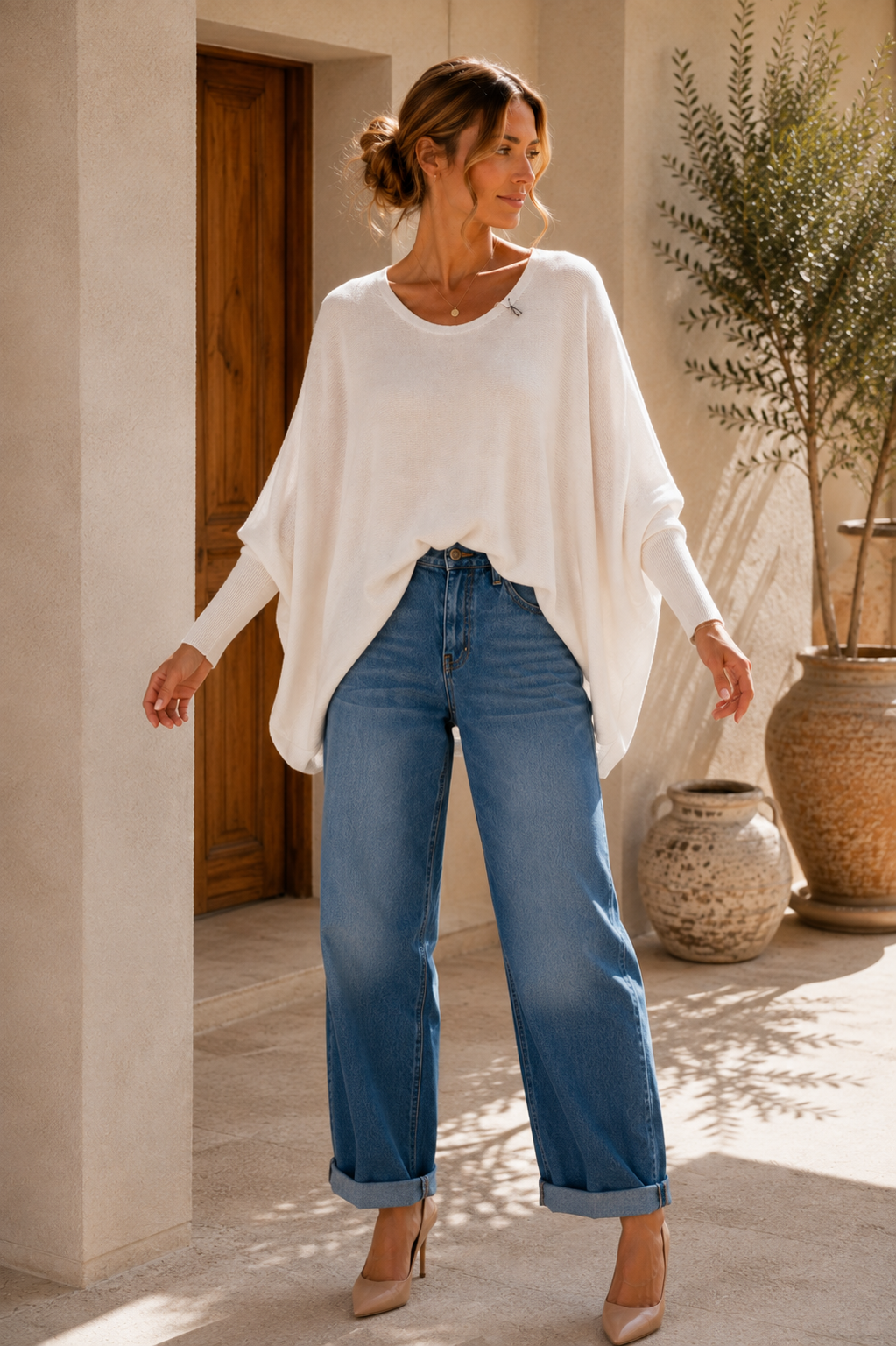 OVERSIZE KNIT SWEATER SIGRID Made in Italy 34-44/46 Strick Pullover