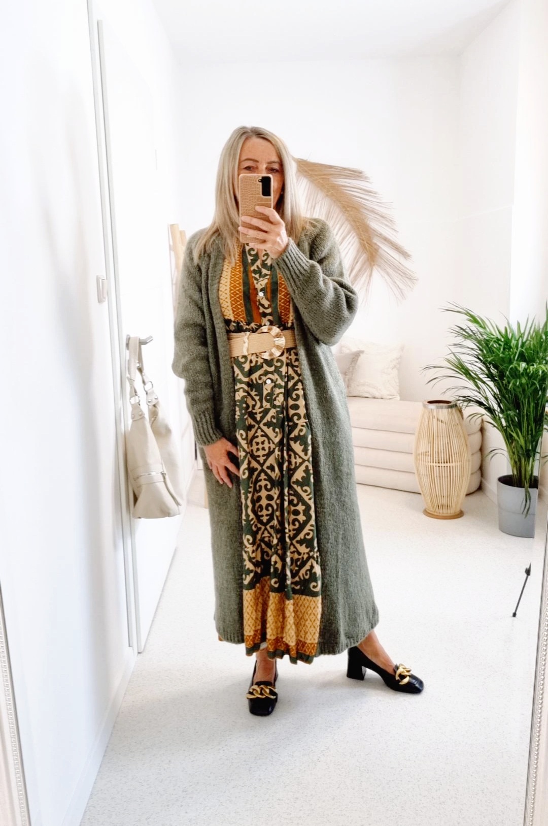 MAXI TUNIKA DRESS ENRICA KHAKI 34-42 Made in Italy langes Kleid Hängerchen Tunikakleid MAXI TUNIKA DRESS ENRICA KHAKI 34-42 Made in Italy langes Kleid Hängerchen Tunikakleid