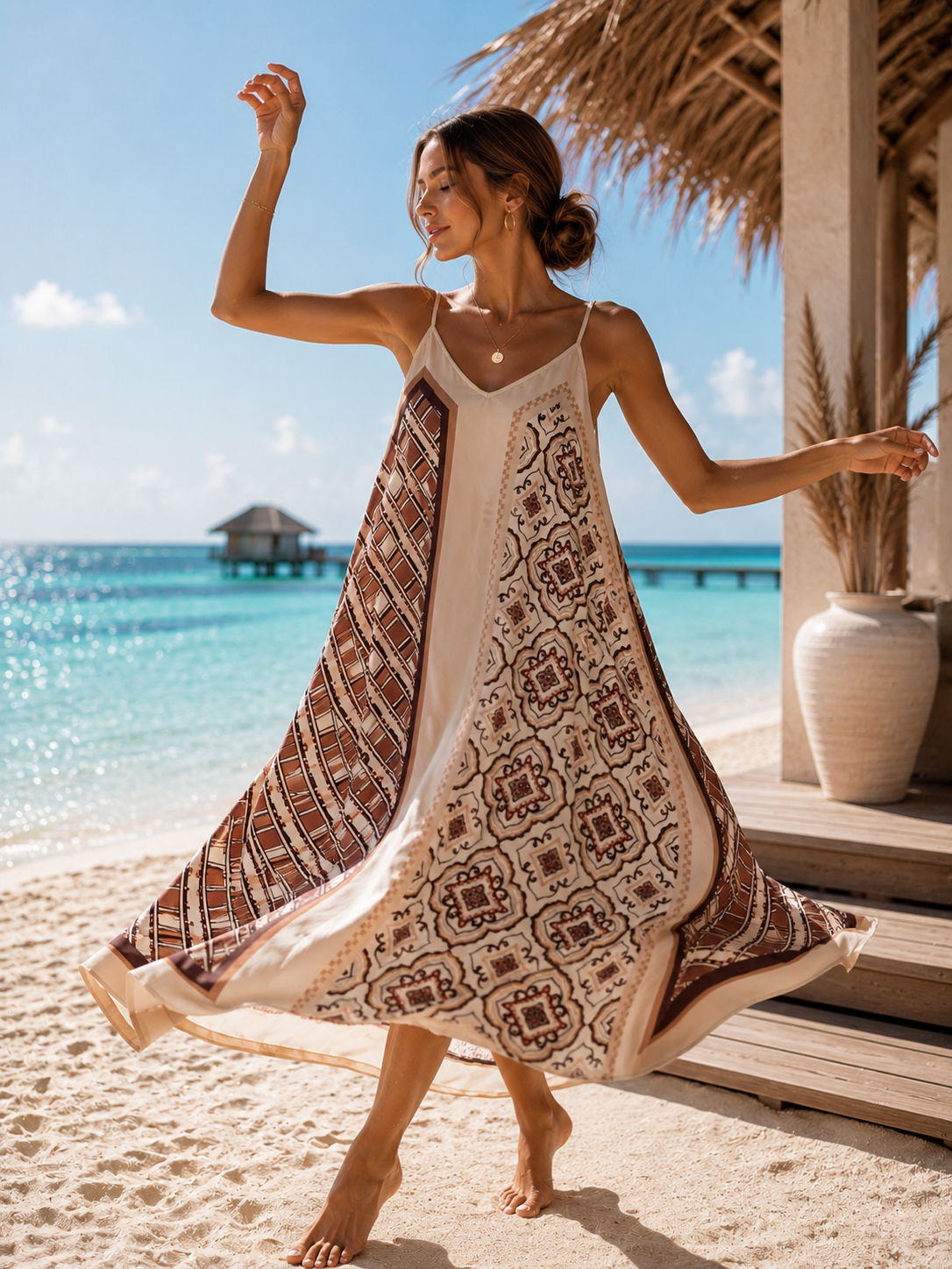 Maxikleid Cordelia Seide mit raffiniertem Wendedesign Made in Italy 34-40/42