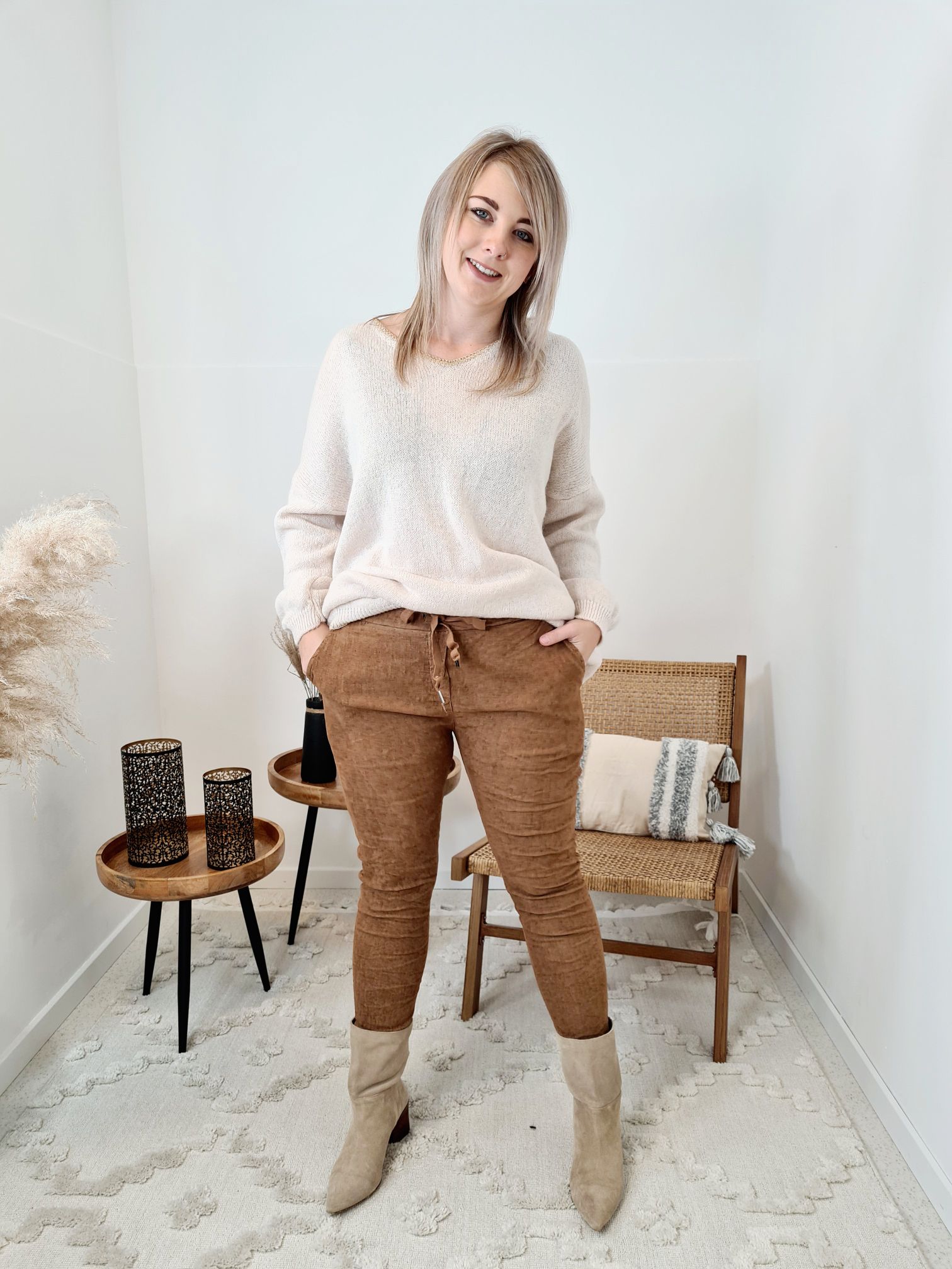 LIGHT KNIT SWEATER RENO CREME Strickpullover Pullover Langarm Longsleeve 34-42 Oversize Made in Italy LIGHT KNIT SWEATER RENO CREME Strickpullover Pullover Langarm Longsleeve 34-42 Oversize Made in Italy