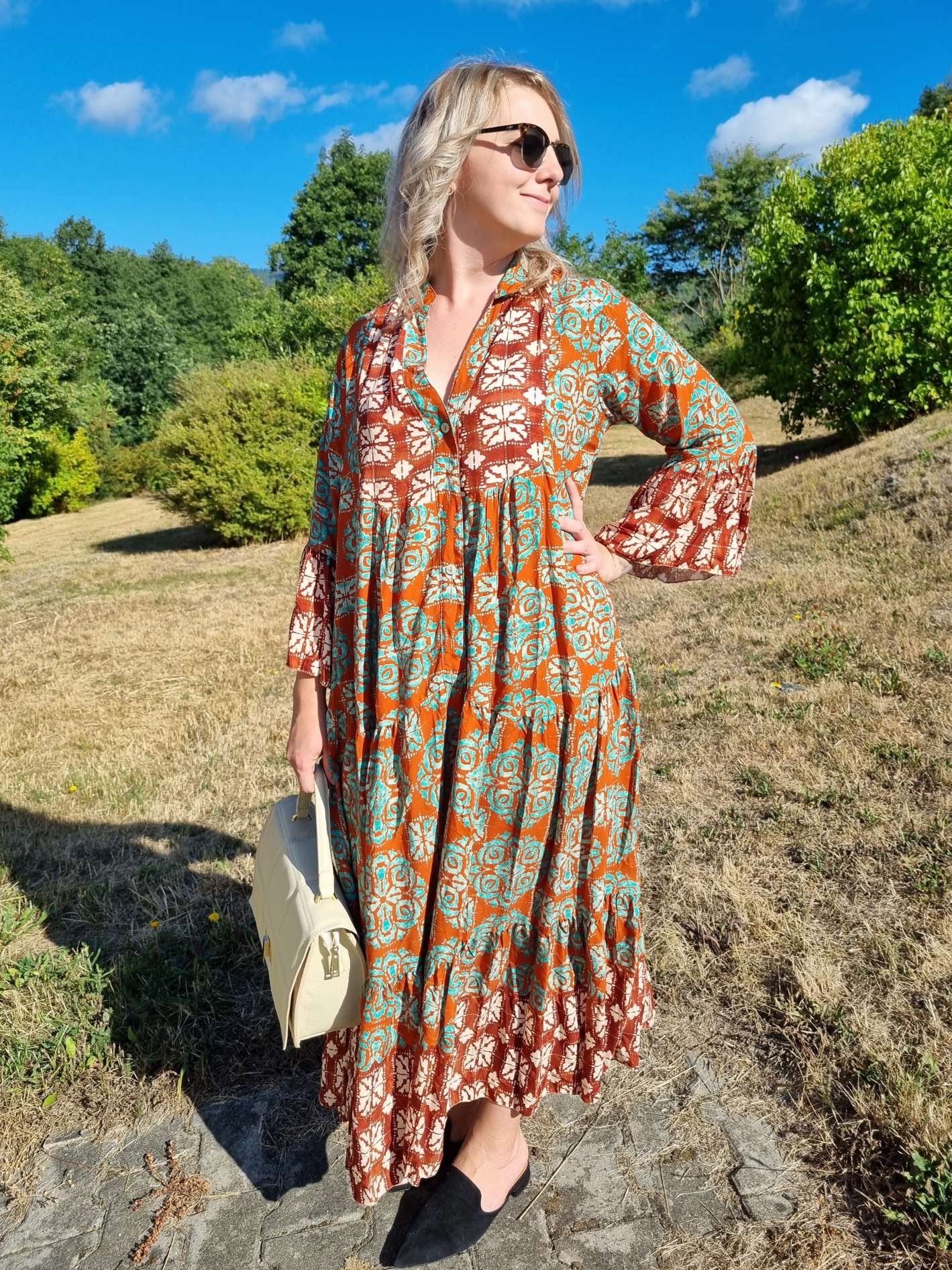 MAXI TUNIKA DRESS ISABELL ROST MINT 34-40/42 Made in Italy langes Kleid Hängerchen Tunikakleid MAXI TUNIKA DRESS ISABELL ROST MINT 34-40/42 Made in Italy langes Kleid Hängerchen Tunikakleid