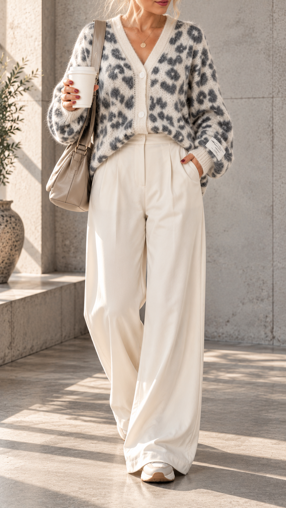 Hose Wide-Leg Butterweich mit Bundfalten HO0020 I Made in Italy 34-42/44