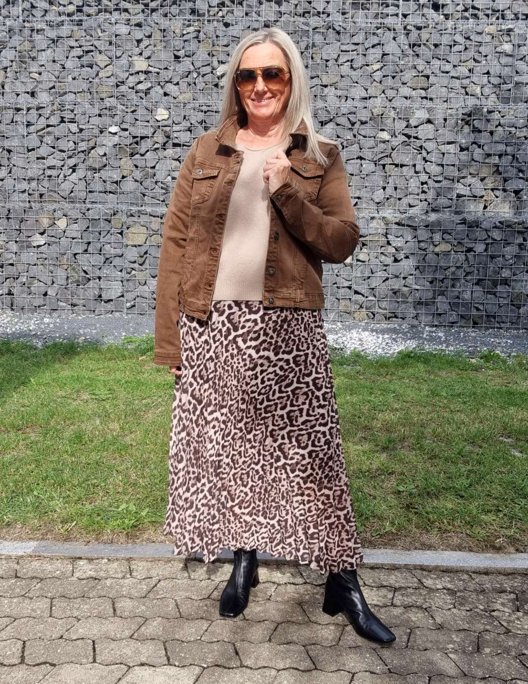PLISSEE SKIRT SARABI LEO CREME Midi Rock Made in Italy 34-40 PLISSEE SKIRT SARABI LEO CREME Midi Rock Made in Italy 34-40