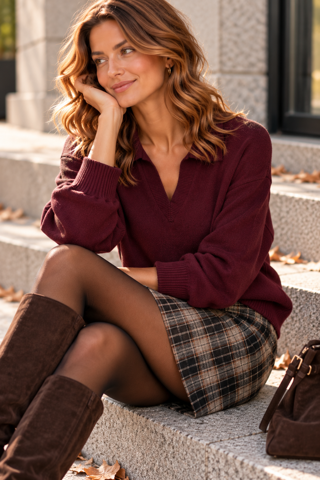 Classic Strickpullover mit Kragen I SP0173 I 34-42/44 I Made in Italy