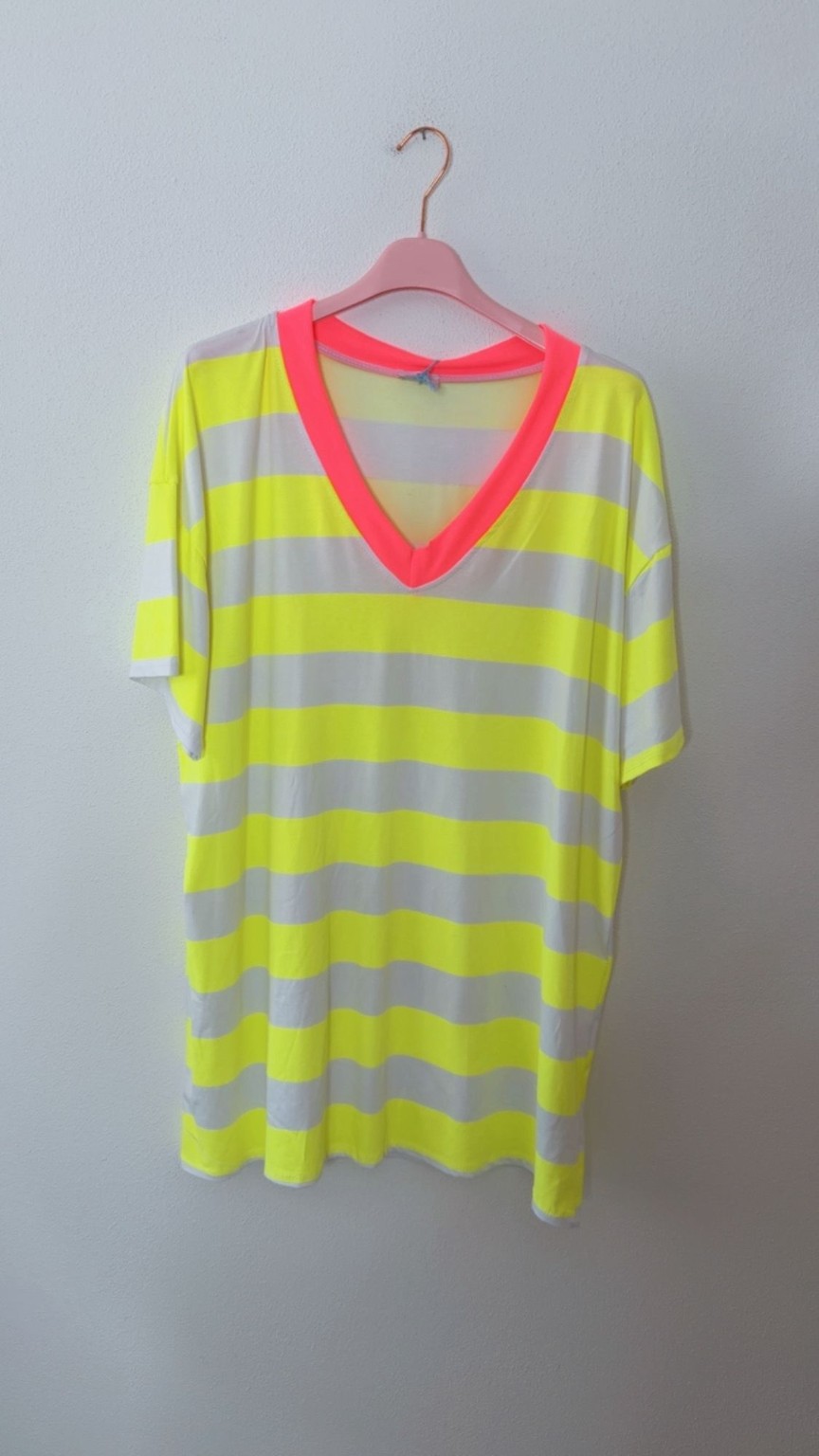 Beach-T-Shirt-Kleid „Pula“ – Streifen-Look 🌴 Made in Italy • Größe 34 bis 44