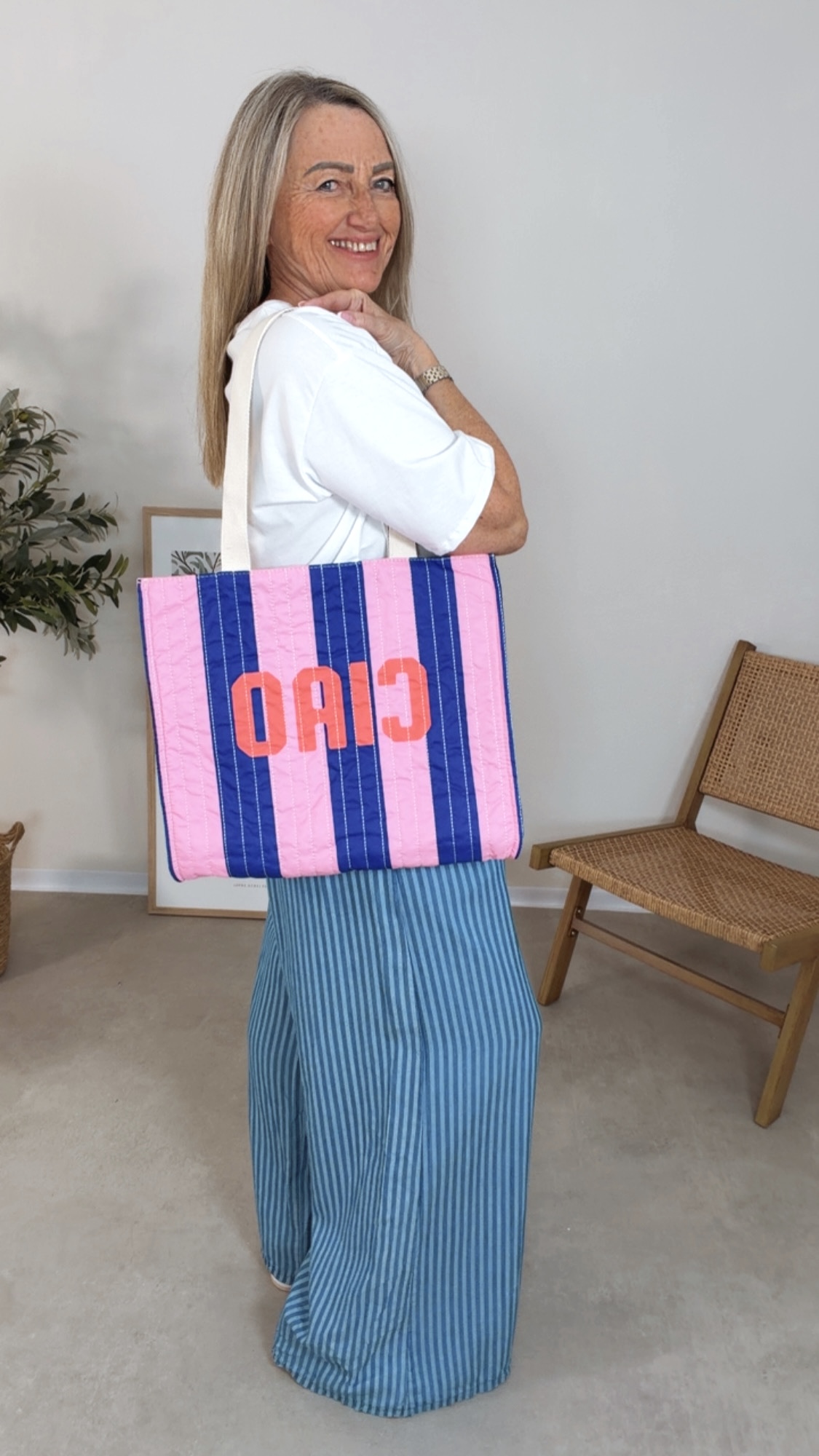 Badetasche „CIAO“ – doppelt Sommer, doppelt Wow ☀️🌸 Wendetasche Shopper Made in Italy