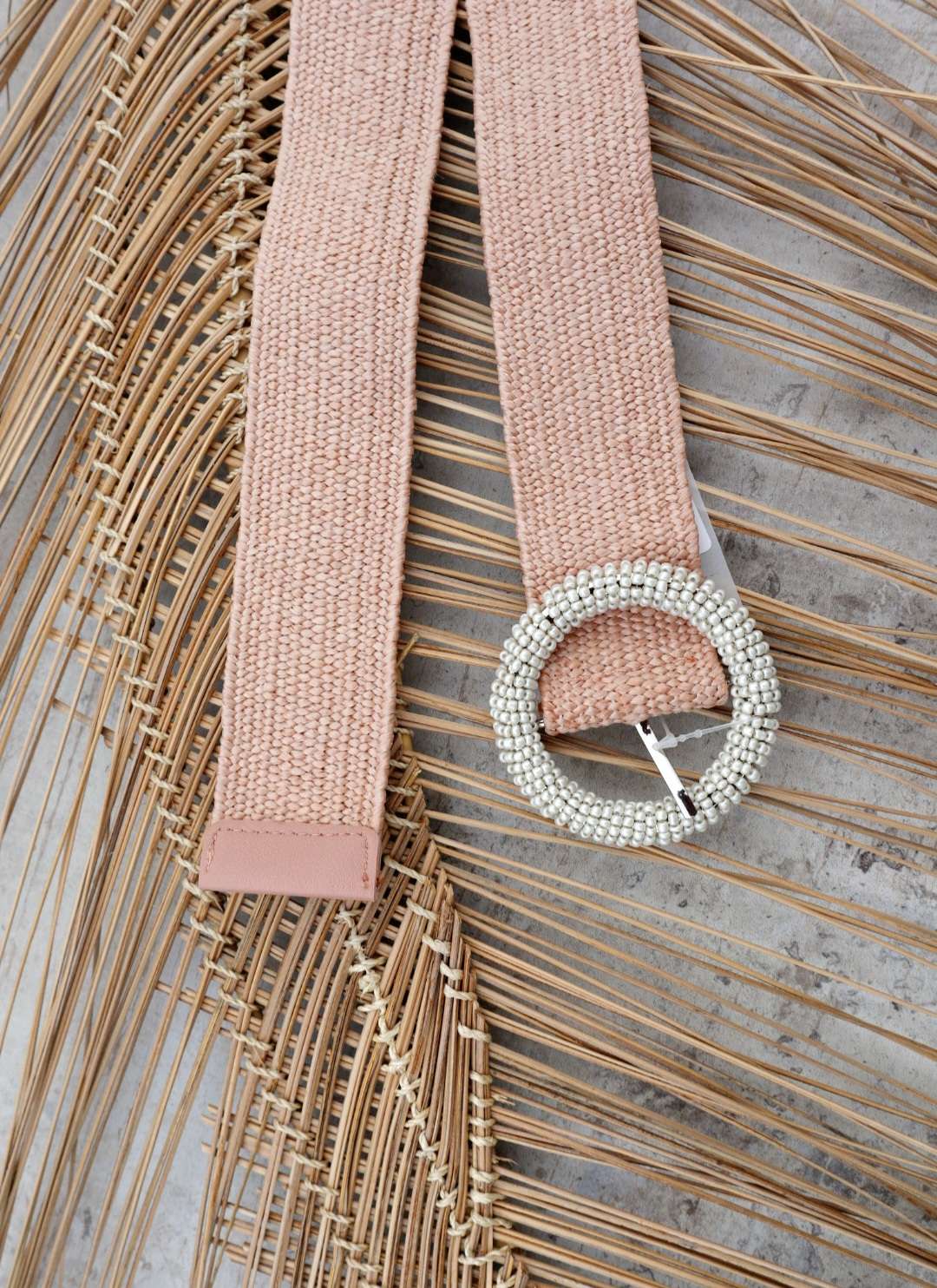 BELT PESARO BAST SCHNALLE PERLEN geflochtener Damen Hüftgürtel Gürtel versch. Farben  