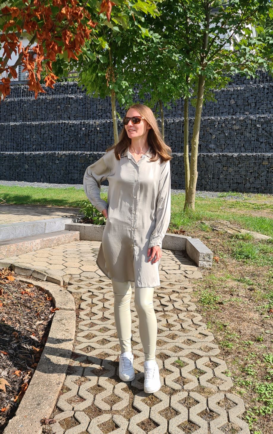 OVERSIZE BLUSE BIANCA GRAU BEIGE 34-42 Made in Italy Longbluse Hemd OVERSIZE BLUSE BIANCA GRAU BEIGE 34-42 Made in Italy Longbluse Hemd