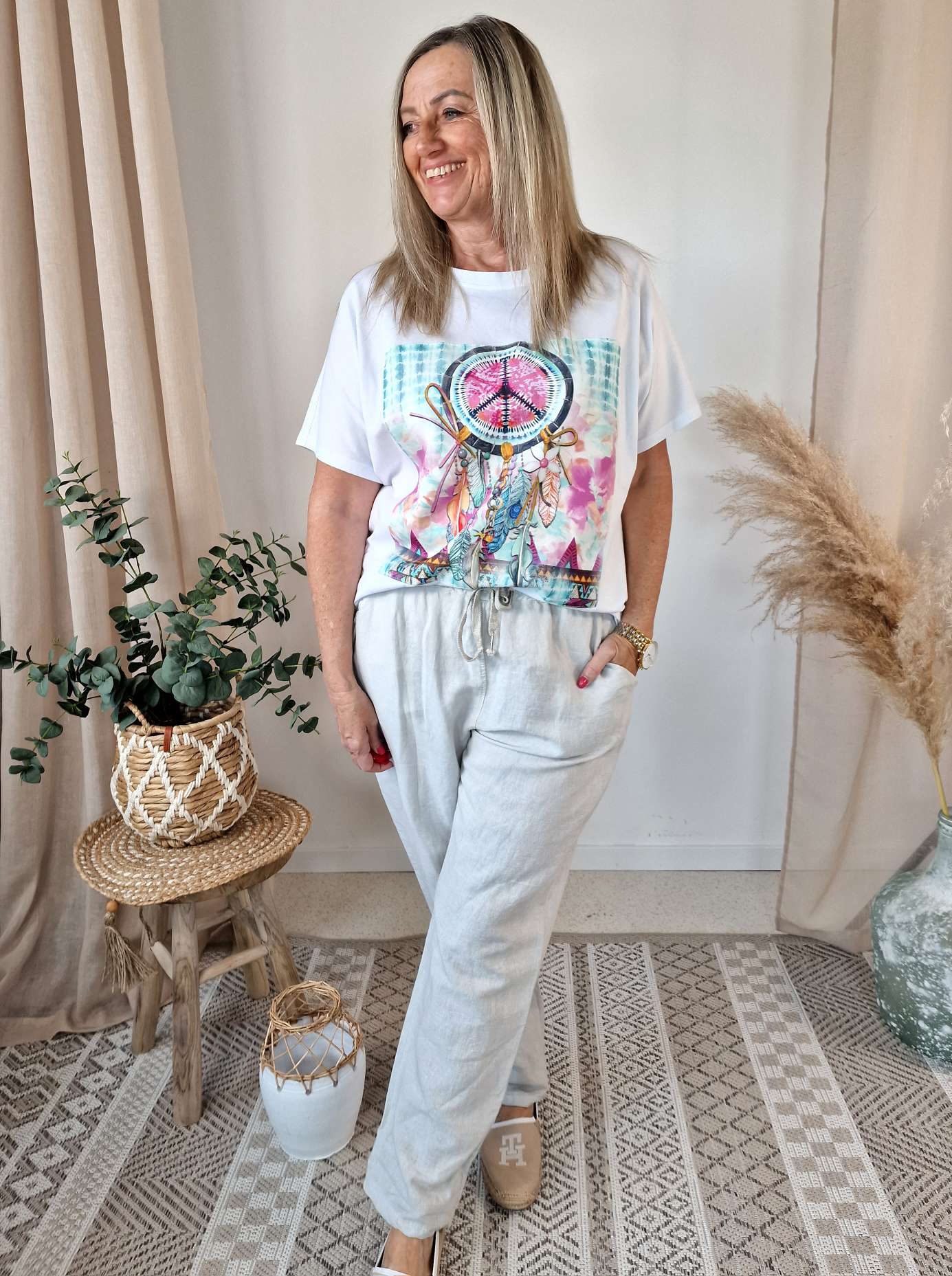 BASIC T-SHIRT TRAUMFÄNGER MINT Trend Made in Italy  36 - 42 Kurzarm Shirt