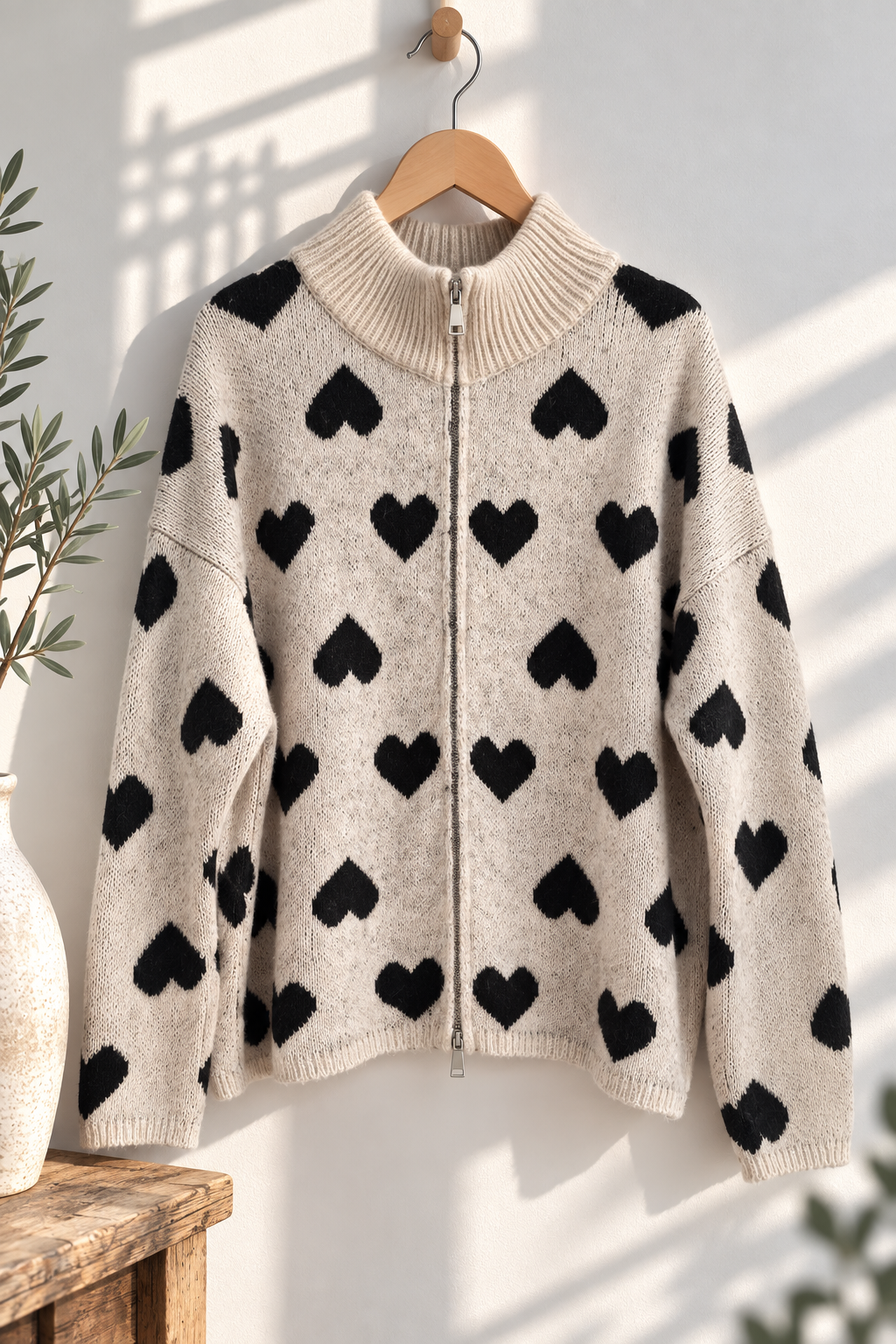 Strickjacke „Herz / Heart“ – ST0081 | Made in Italy 34-44 Strickjacke