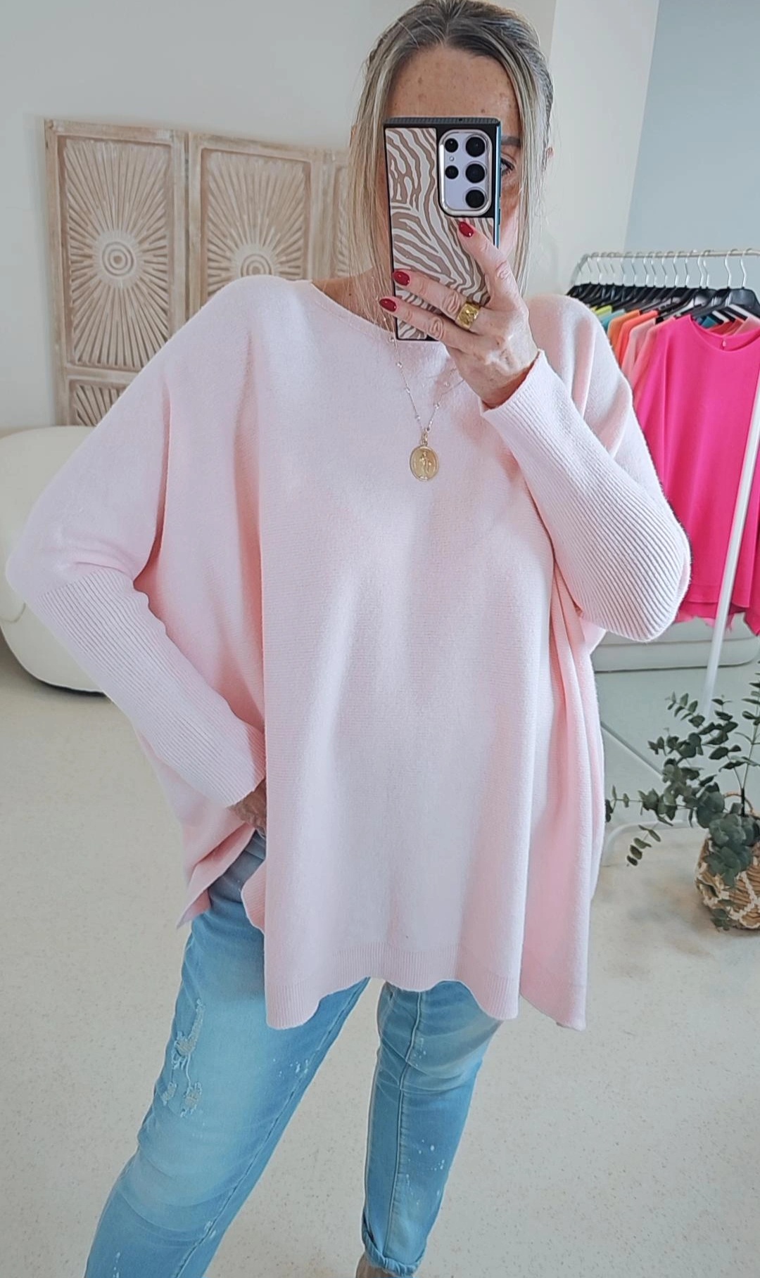 OVERSIZE KNIT SWEATER SIGRID Made in Italy 34-48/50 Strick Pullover