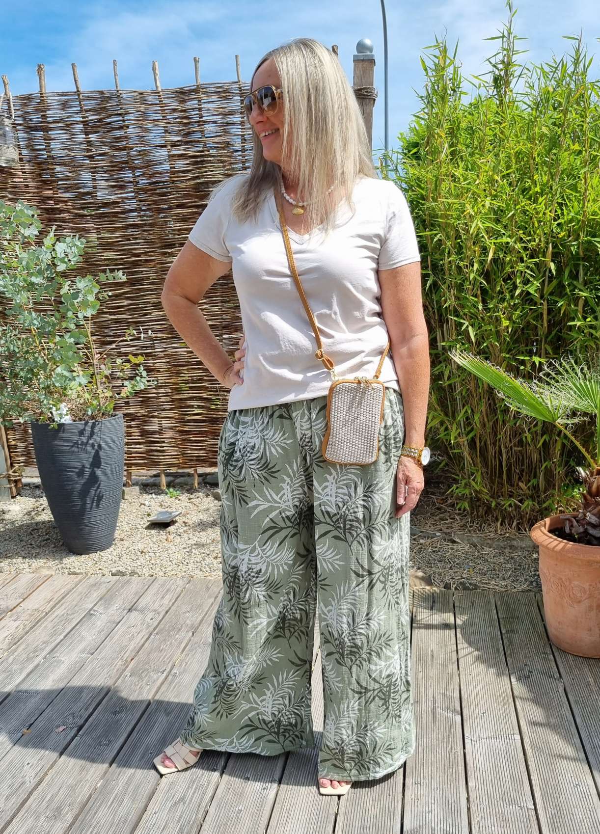 CULOTTE BURRO KHAKI 34-40 Made in Italy weite Hose PANT Sommerhose CULOTTE BURRO KHAKI 34-40 Made in Italy weite Hose PANT Sommerhose