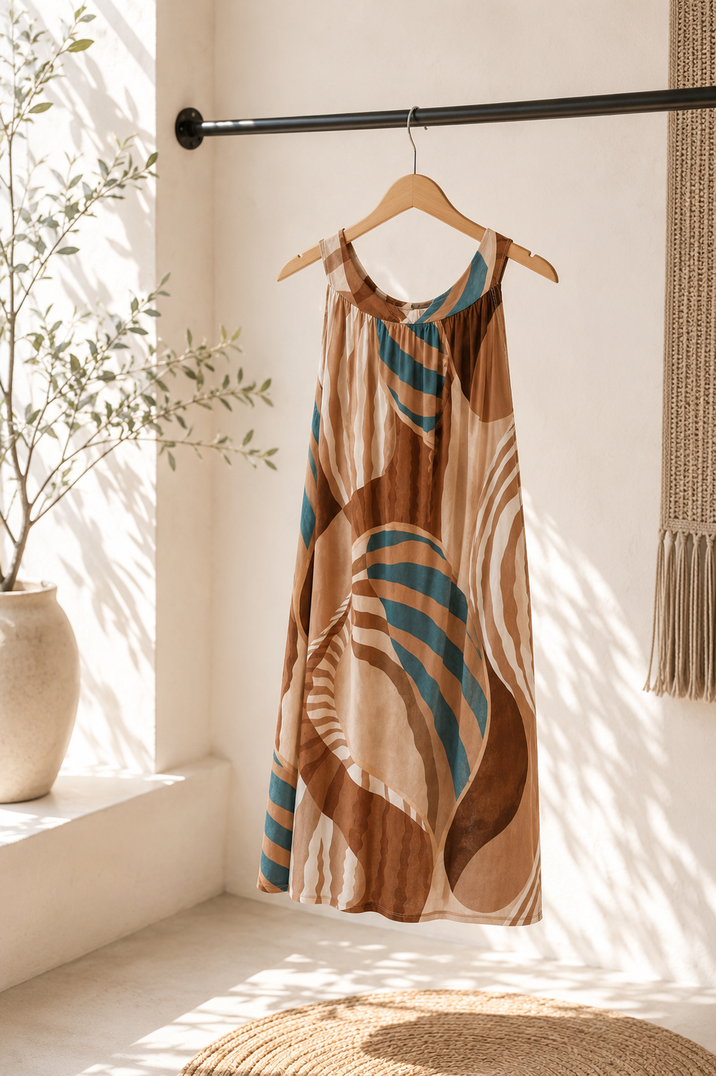 Kleid Marella – Sommerkleid mit grafischem Print Made in Italy Gr, 34-42