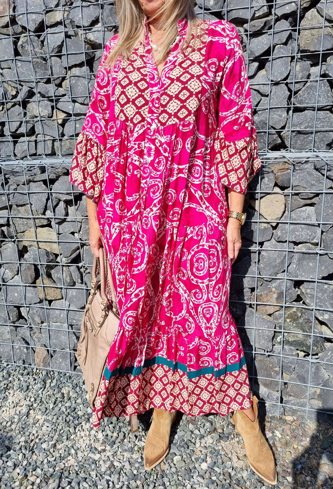 MAXI TUNIKA DRESS STROMBOLI BURGUNDER 34-40/42 Made in Italy langes Kleid Hängerchen Tunikakleid MAXI TUNIKA DRESS STROMBOLI BURGUNDER 34-40/42 Made in Italy langes Kleid Hängerchen Tunikakleid