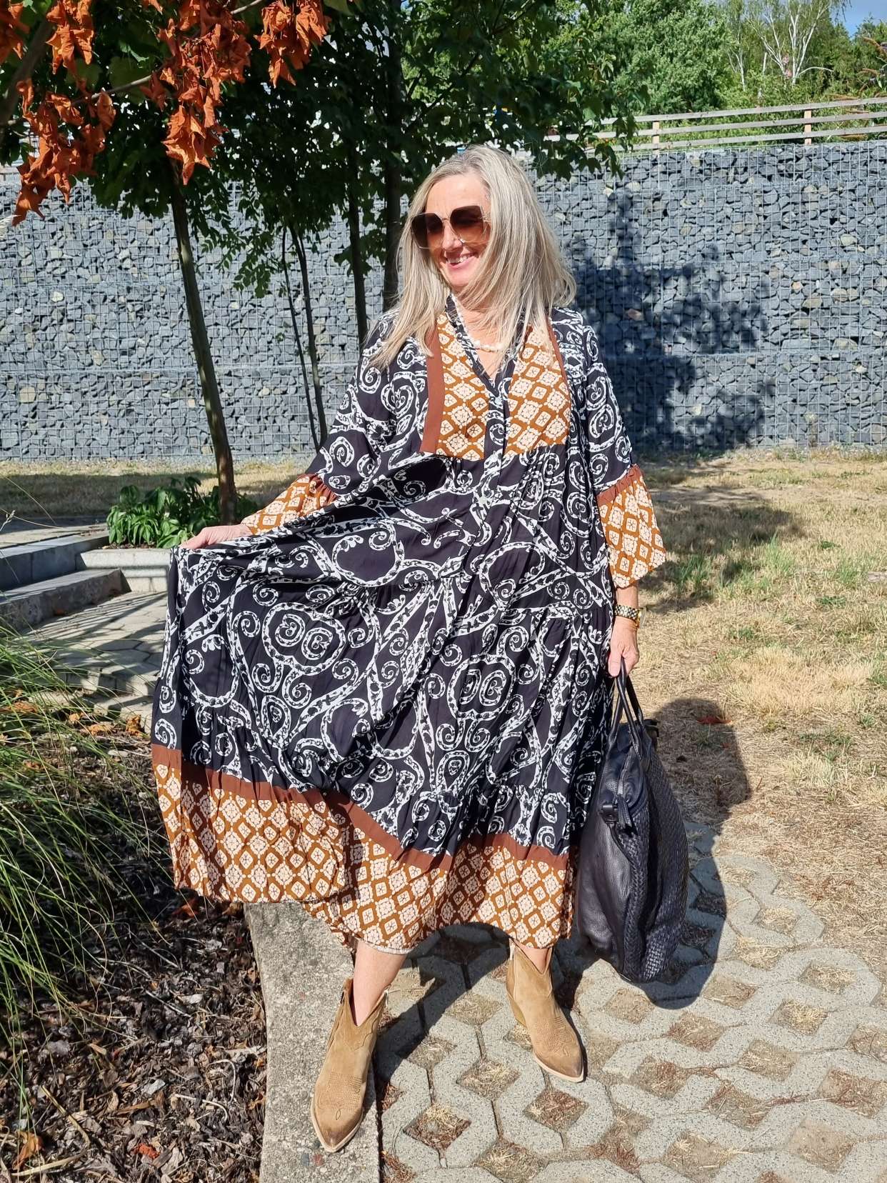 MAXI TUNIKA DRESS STROMBOLI SCHWARZ 34-40/42 Made in Italy langes Kleid Hängerchen Tunikakleid MAXI TUNIKA DRESS STROMBOLI SCHWARZ 34-40/42 Made in Italy langes Kleid Hängerchen Tunikakleid