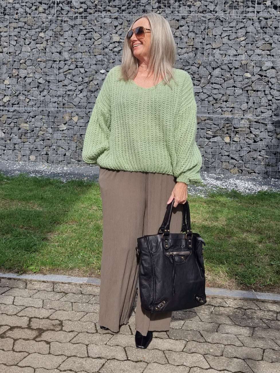 EDLE HOSE INESSA TAUPE Viskose Hose Made in Italy Palazzohose PANT Musselin Art 34-40 EDLE HOSE INESSA TAUPE Viskose Hose Made in Italy Palazzohose PANT Musselin Art 34-40