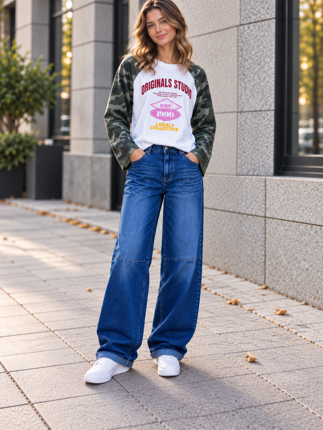 Langarmshirt Statement-Shirt ORIGINALS STUDIO I LS0161 I Made in Italy 34-40/42 Longsleeve
