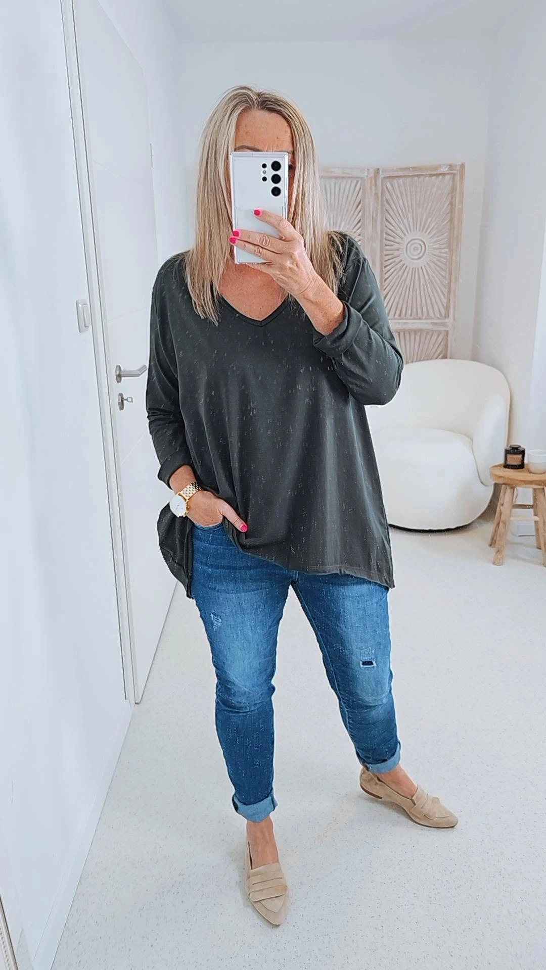 BASIC SHIRT LISA Vokuhila 34 - 44 Made in  Italy Trend Oversize Baumwoll Shirt Variantenartikel