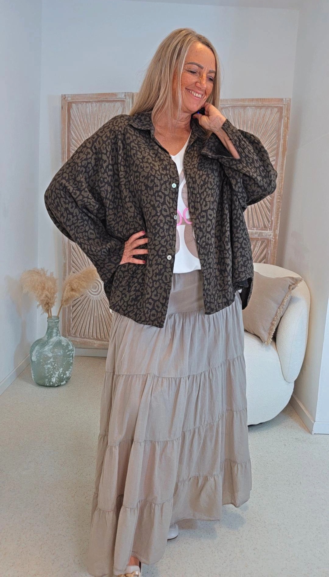 MUSSELIN BLUSE MEGAN LEO KURZ Made in Italy 34-44 MUSSELIN BLUSE MEGAN LEO KURZ Made in Italy 34-44
