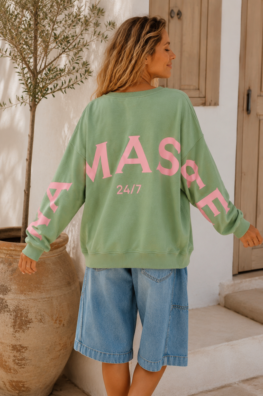Sweatshirt „Namaste 24/7 Uni“ – Made in Italy | One Size bis ca. Gr. 42