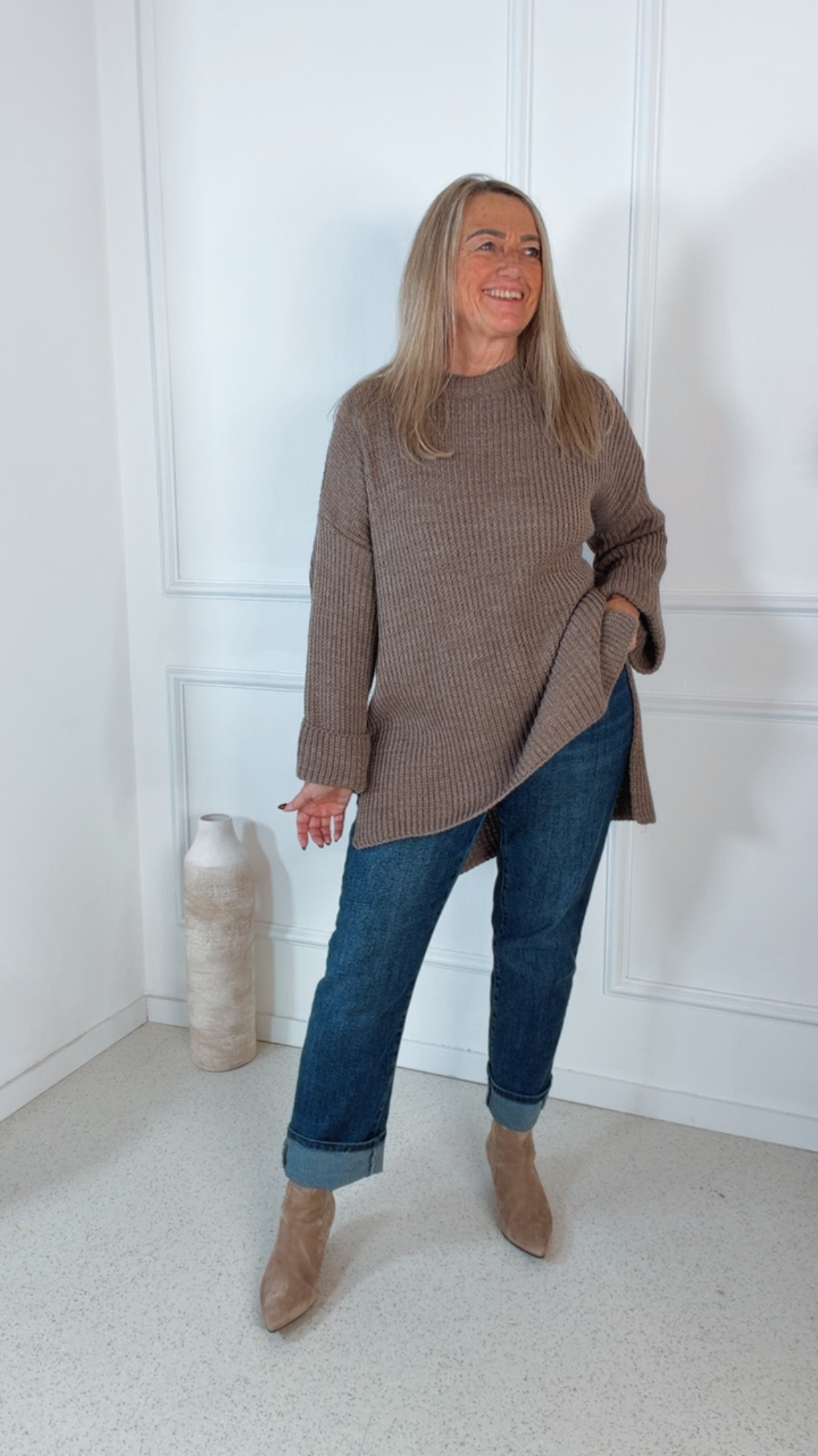 BASIC KNIT SWEATER TULIPA Made in Italy 36 - 44