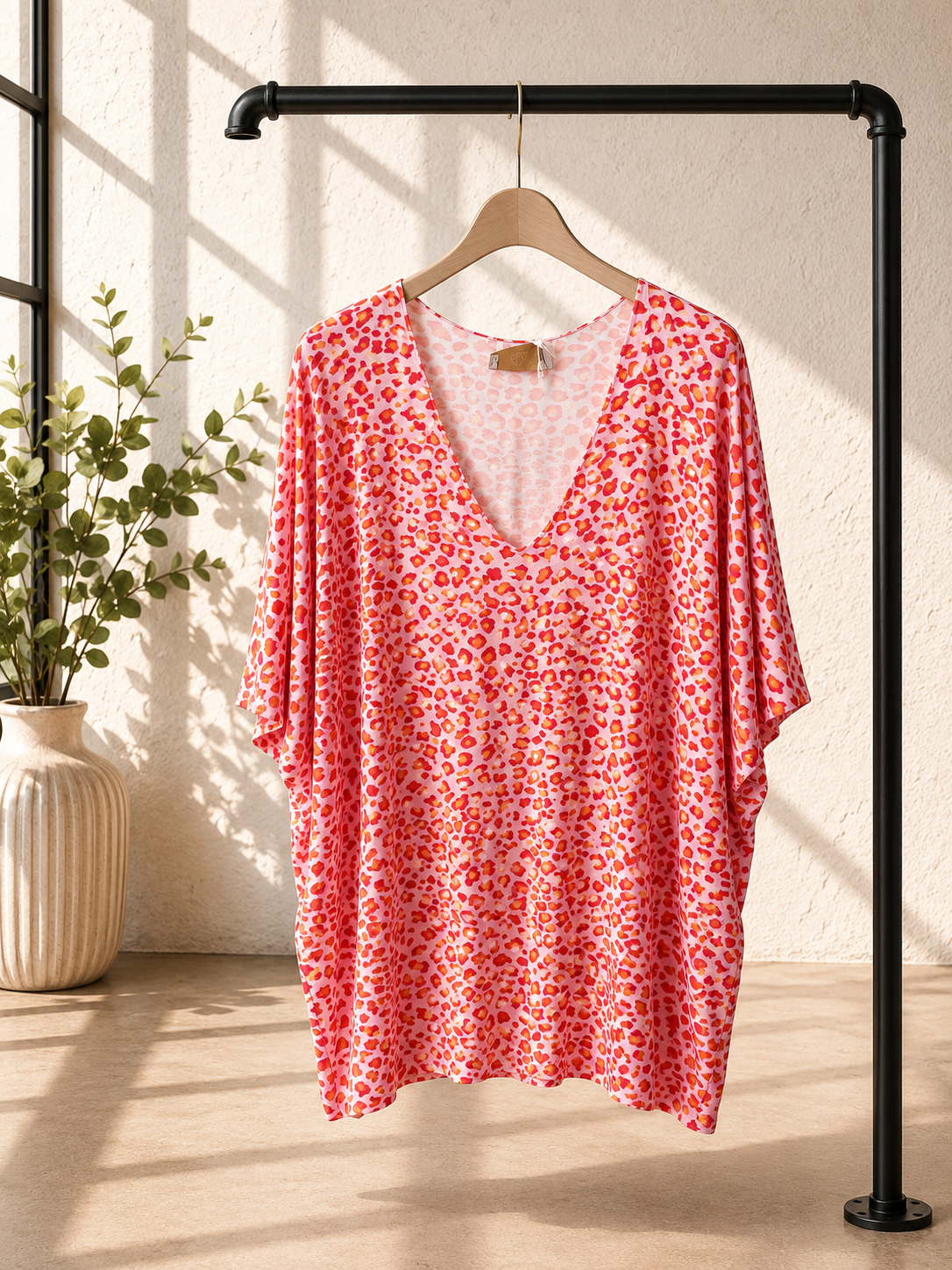 BASIC LEO SHIRT HAPPY Oversize Made in Italy 36 - 44 ACHTUNG SOMMERSCHNAPPER SIND VOM UMTAUSCH AUSGESCHLOSSEN