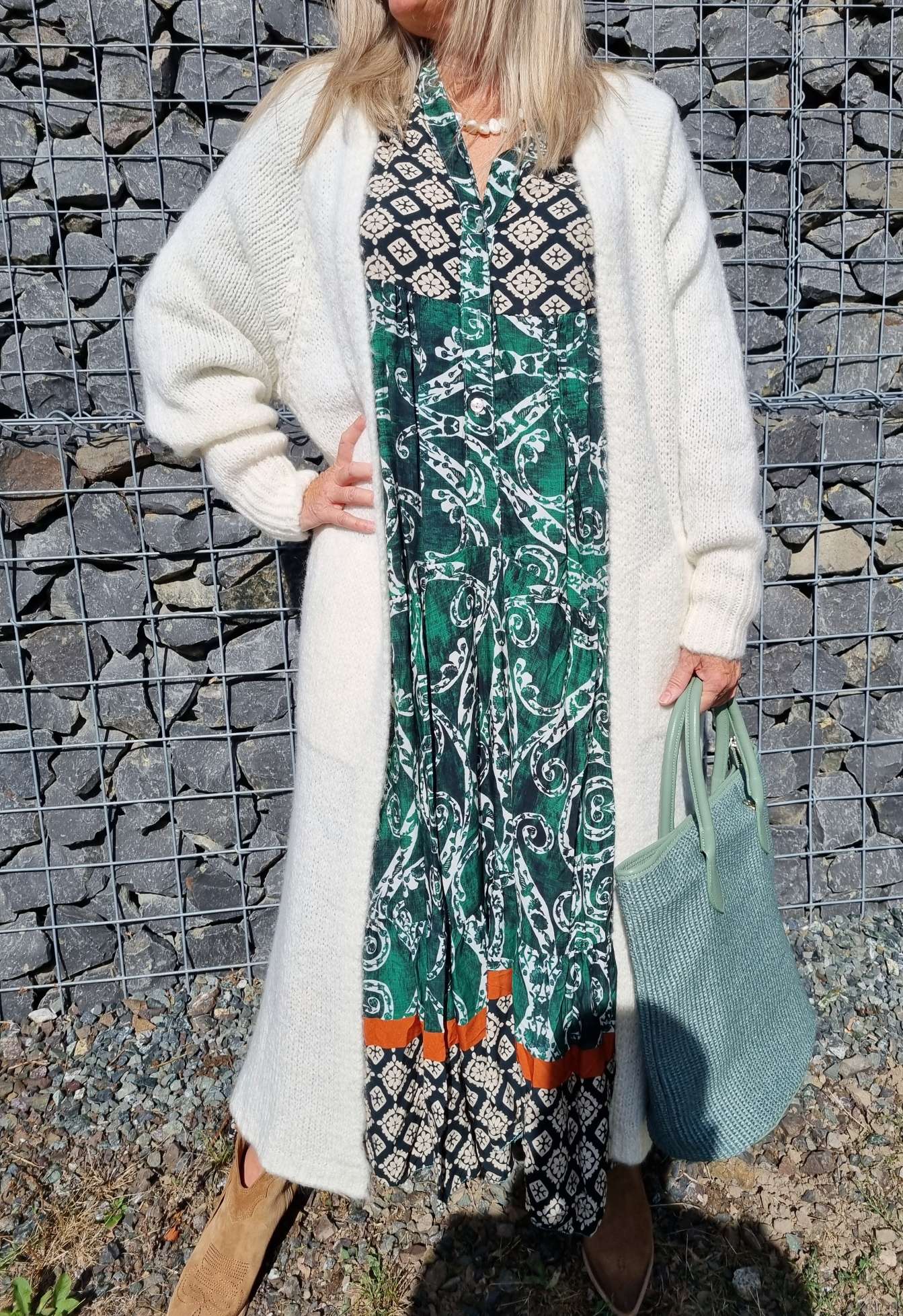EDLER KNIT CARDIGAN CHRISTIN WOLLWEISS MOHAIR 34-42 Made in Italy Strickjacke Strickmantel Mantel EDLER KNIT CARDIGAN CHRISTIN WOLLWEISS MOHAIR 34-42 Made in Italy Strickjacke Strickmantel Mantel
