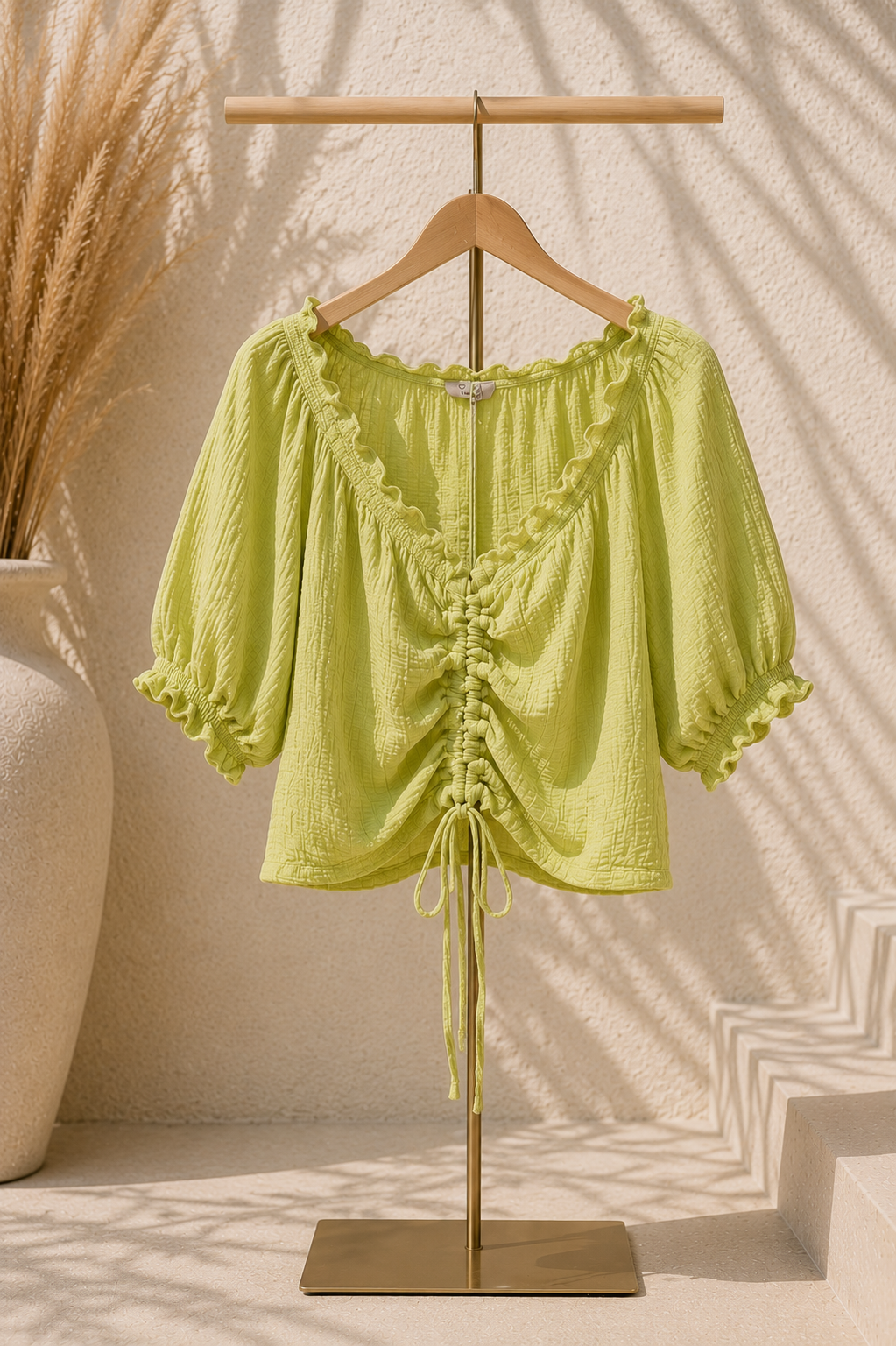 Bluse Cropped Musselin Savanna UNI Made in Italy 34-40/42